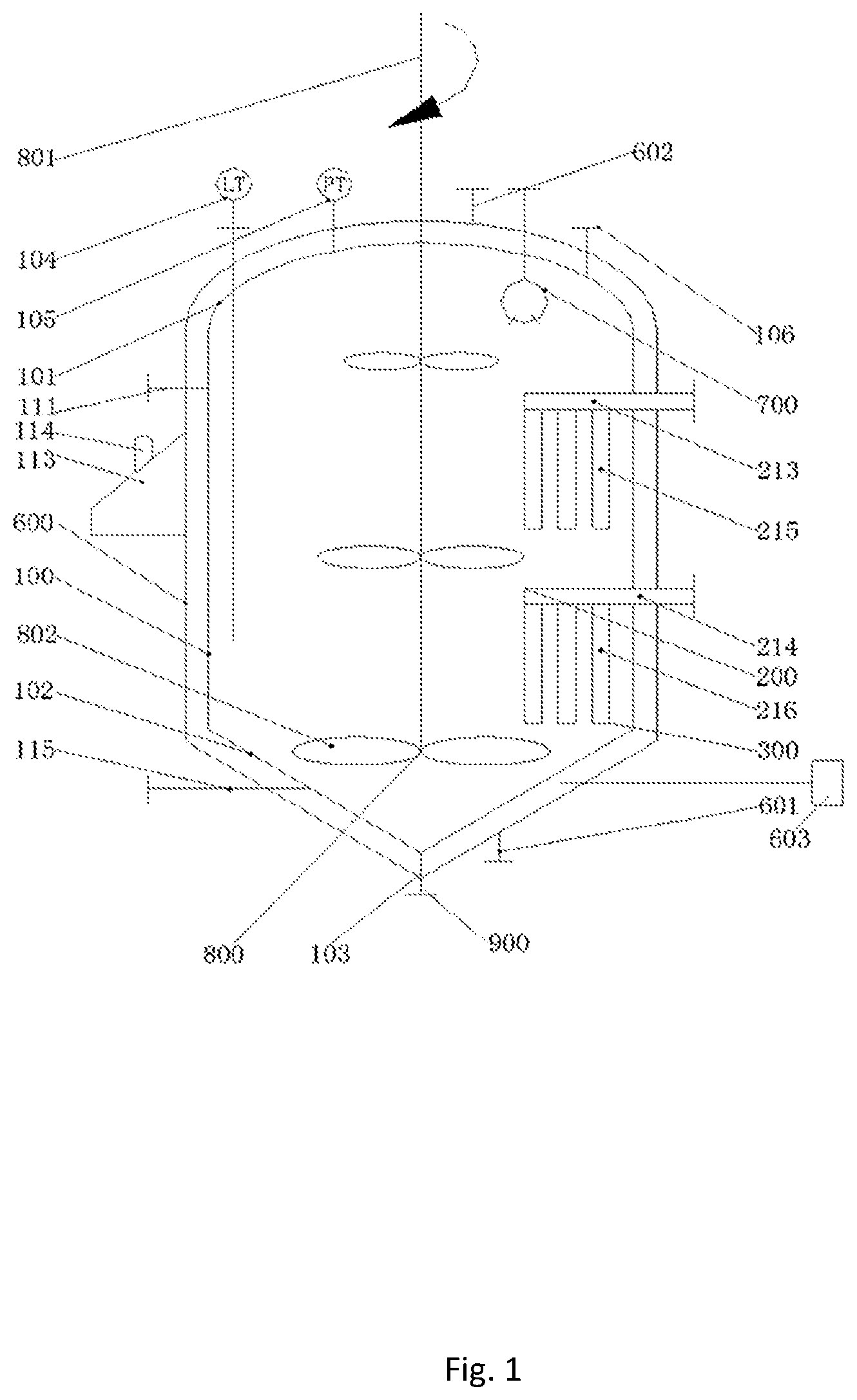 Patent US12303843 Figure 1 – Filtering and concentrating apparatus having stirring function