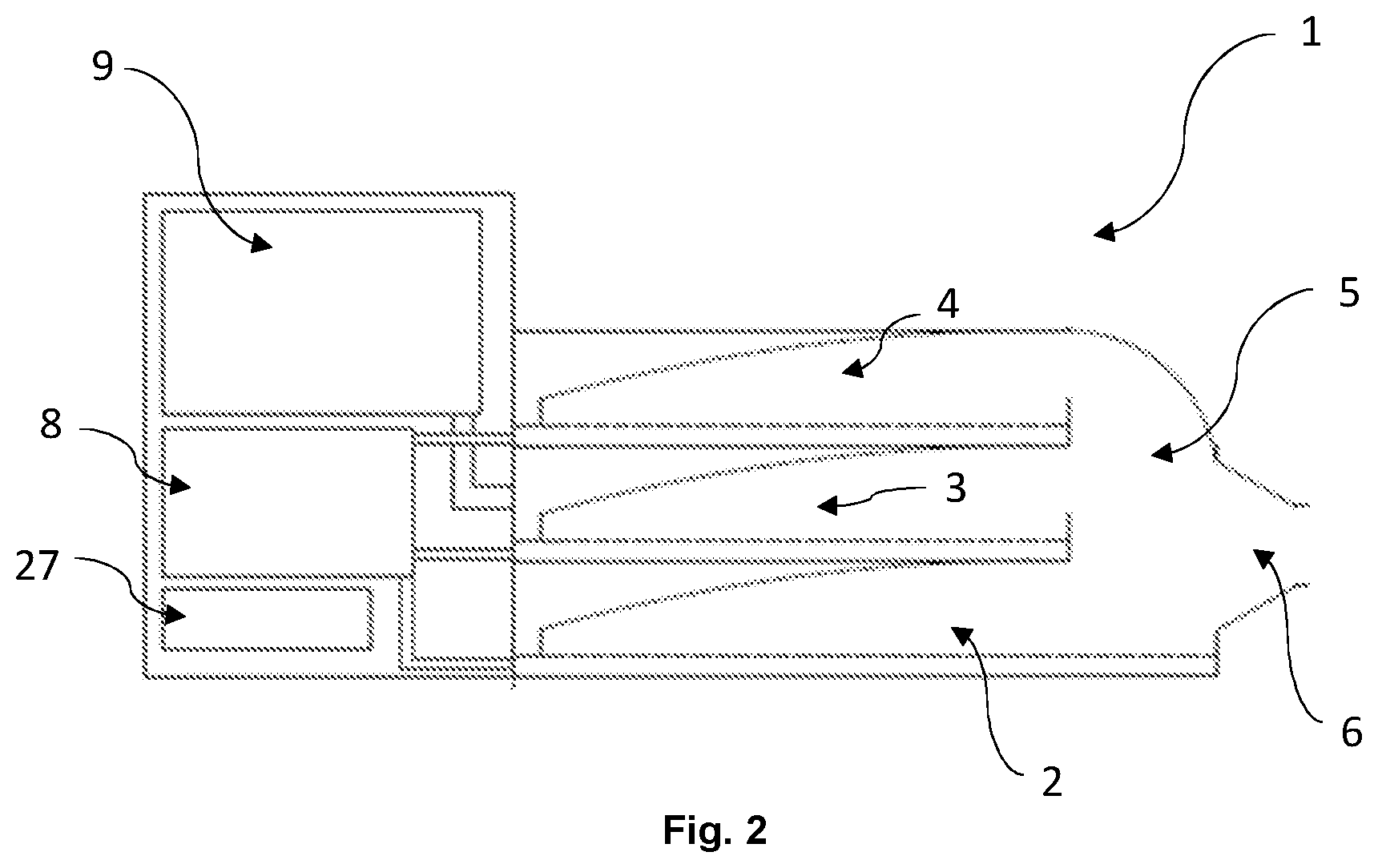 Patent US12303847 Figure 2 – Compact device for producing foam for wellness and/or hygiene applications