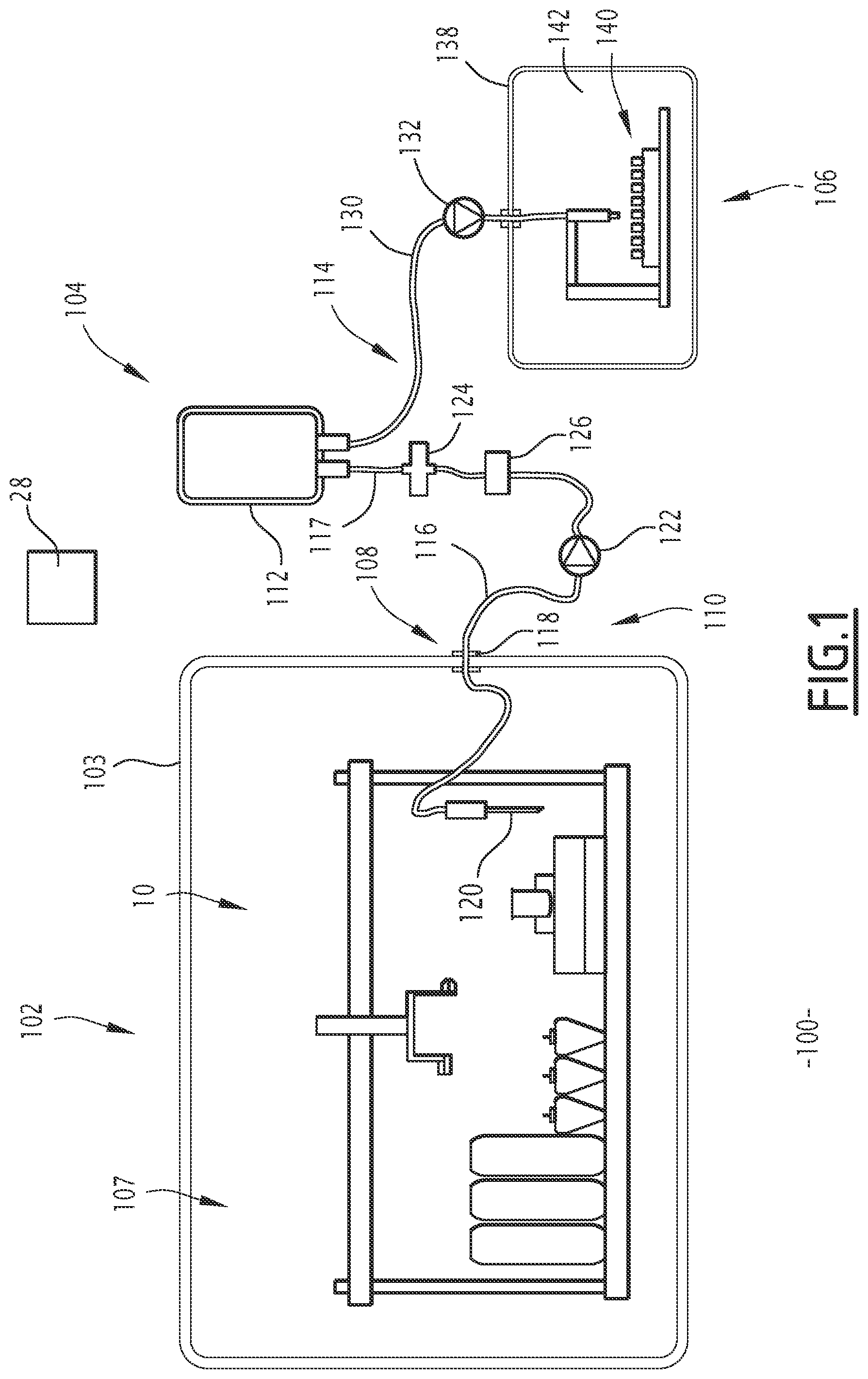 Patent US12303850 Figure 1 – Miniaturised device for automated manufacture of pharmaceutical compositions, and associated method