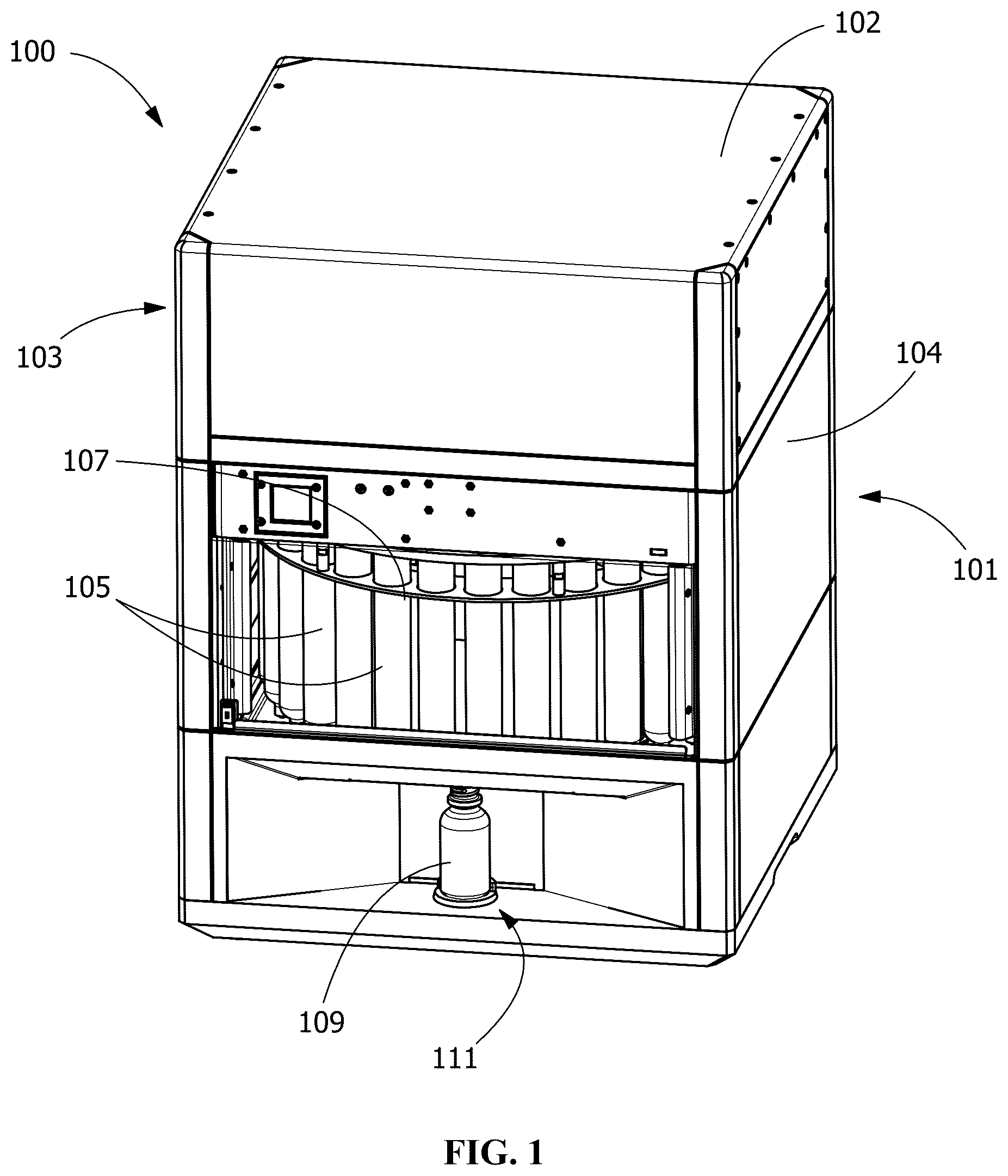 Patent US12303851 — System for forming a cosmetic composition — Figure 1