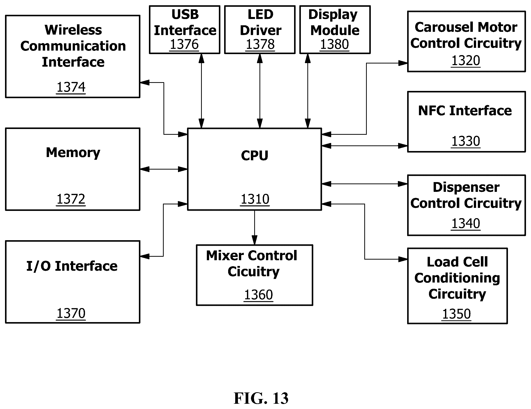 Patent US12303851 Figure 13 – System for forming a cosmetic composition