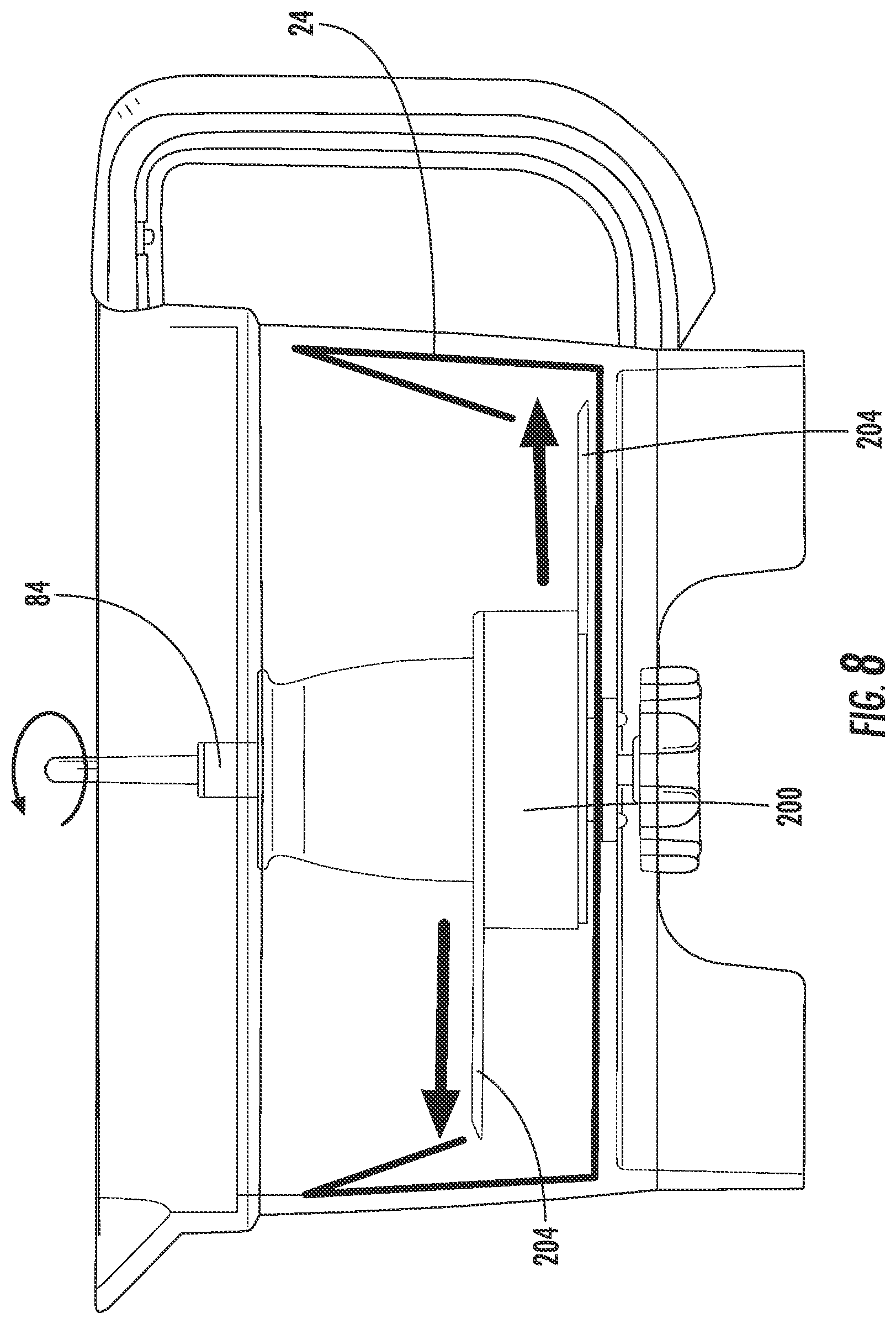 Patent US12303852 Figure 8 – Food processor with cleaning accessory and methods of using same