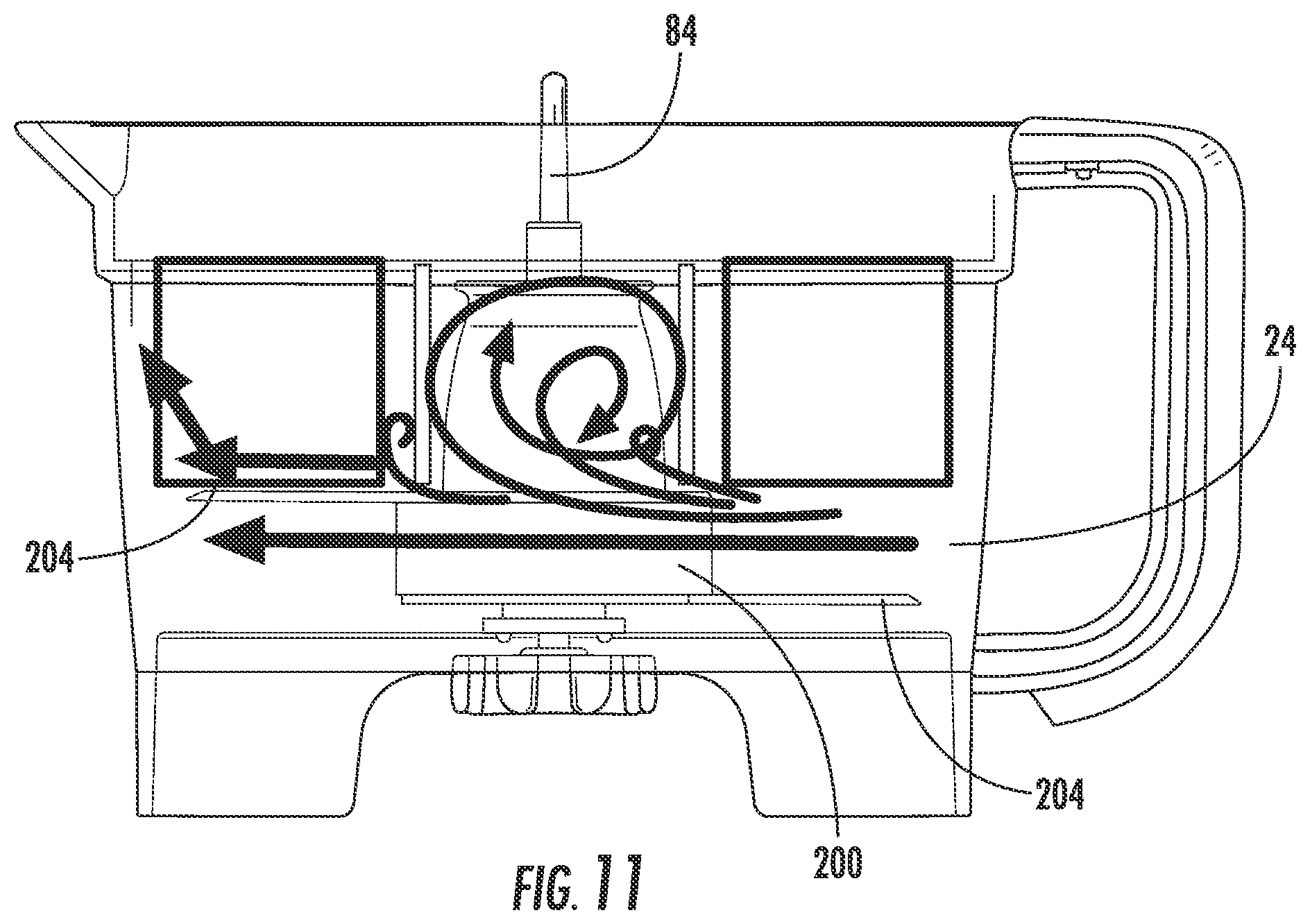 Patent US12303852 Figure 11 – Food processor with cleaning accessory and methods of using same