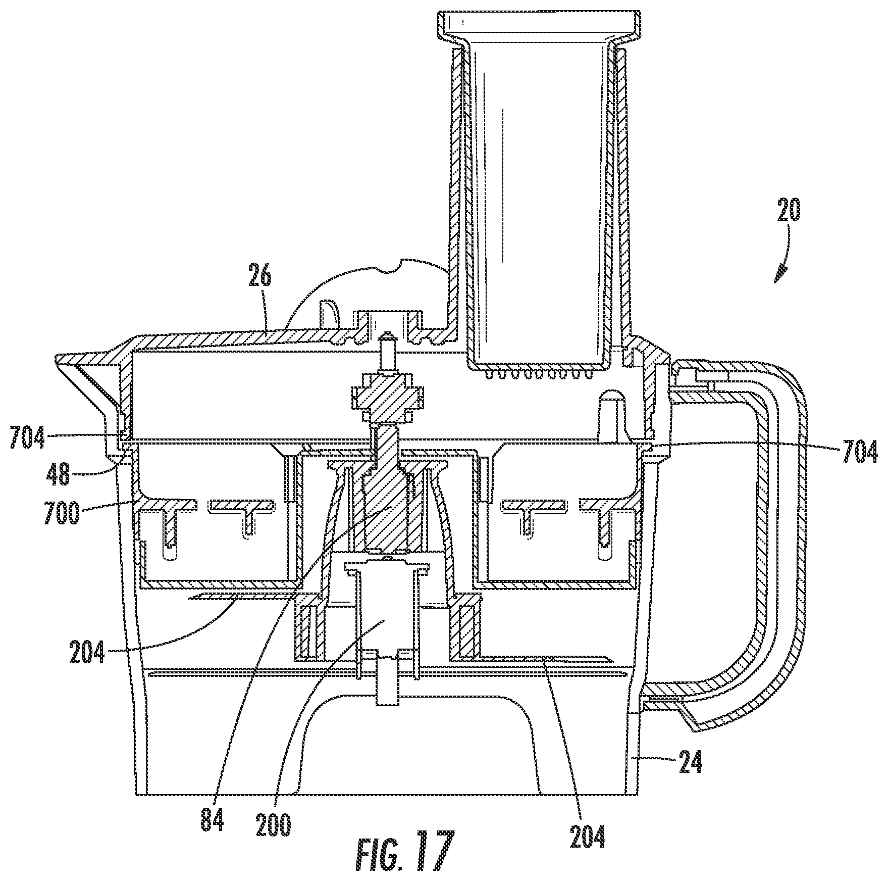 Patent US12303852 Figure 17 – Food processor with cleaning accessory and methods of using same