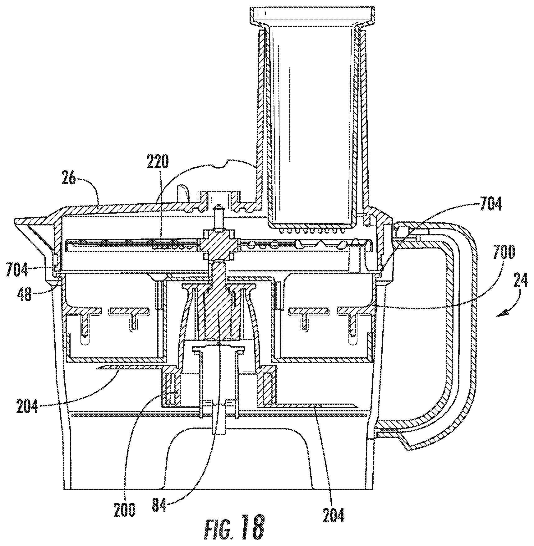 Patent US12303852 Figure 18 – Food processor with cleaning accessory and methods of using same
