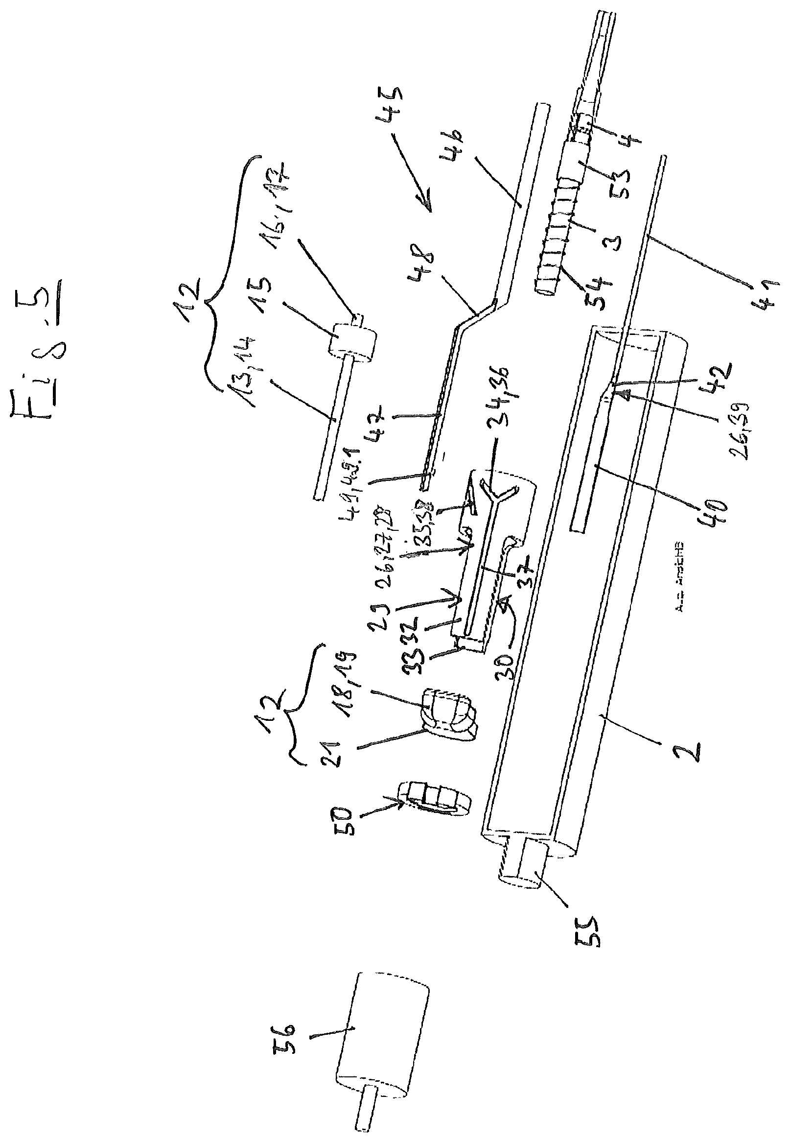 Patent US12303883 Figure 5 – Pipette for use with a pipette tip with an integrated plunger