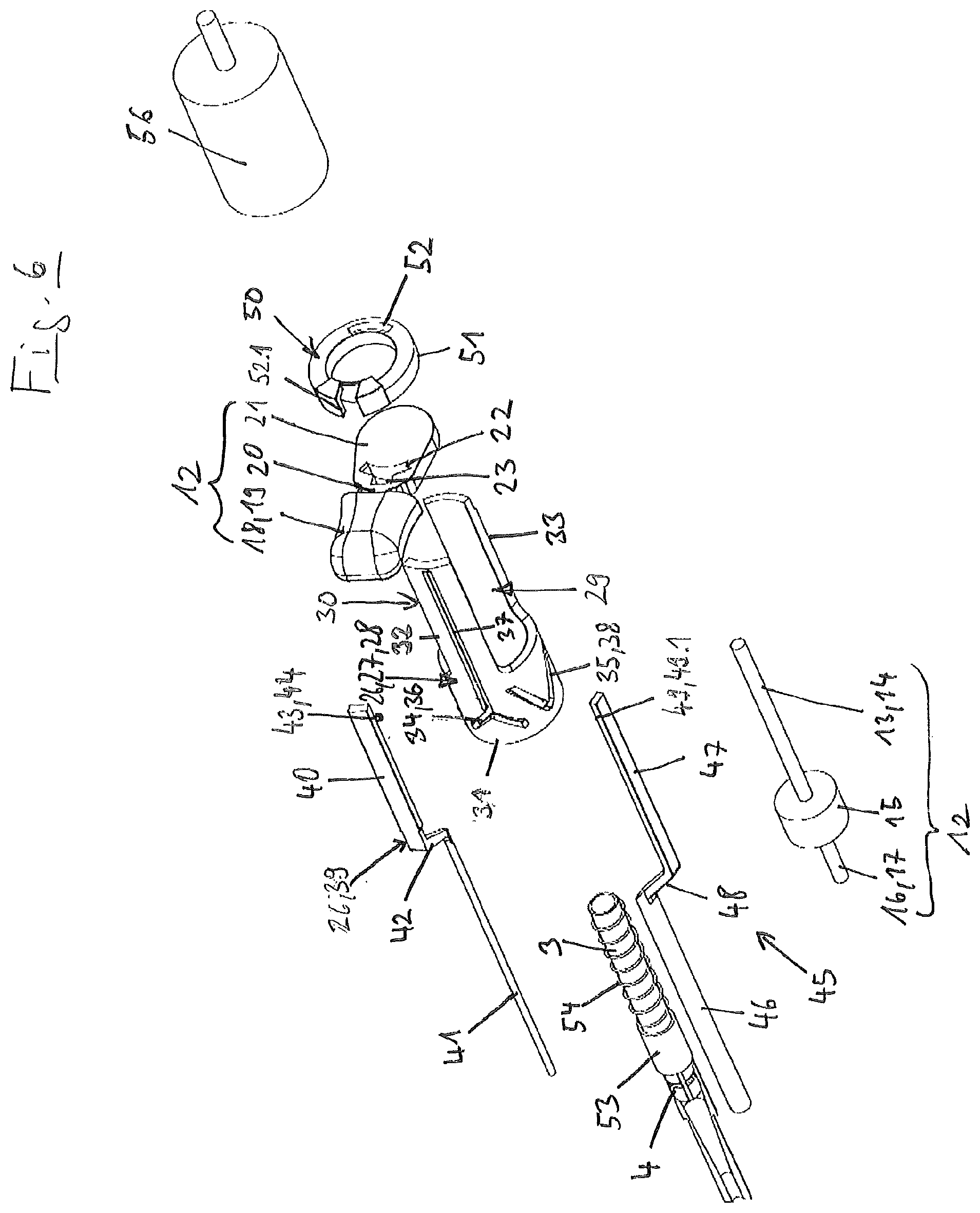 Patent US12303883 Figure 6 – Pipette for use with a pipette tip with an integrated plunger
