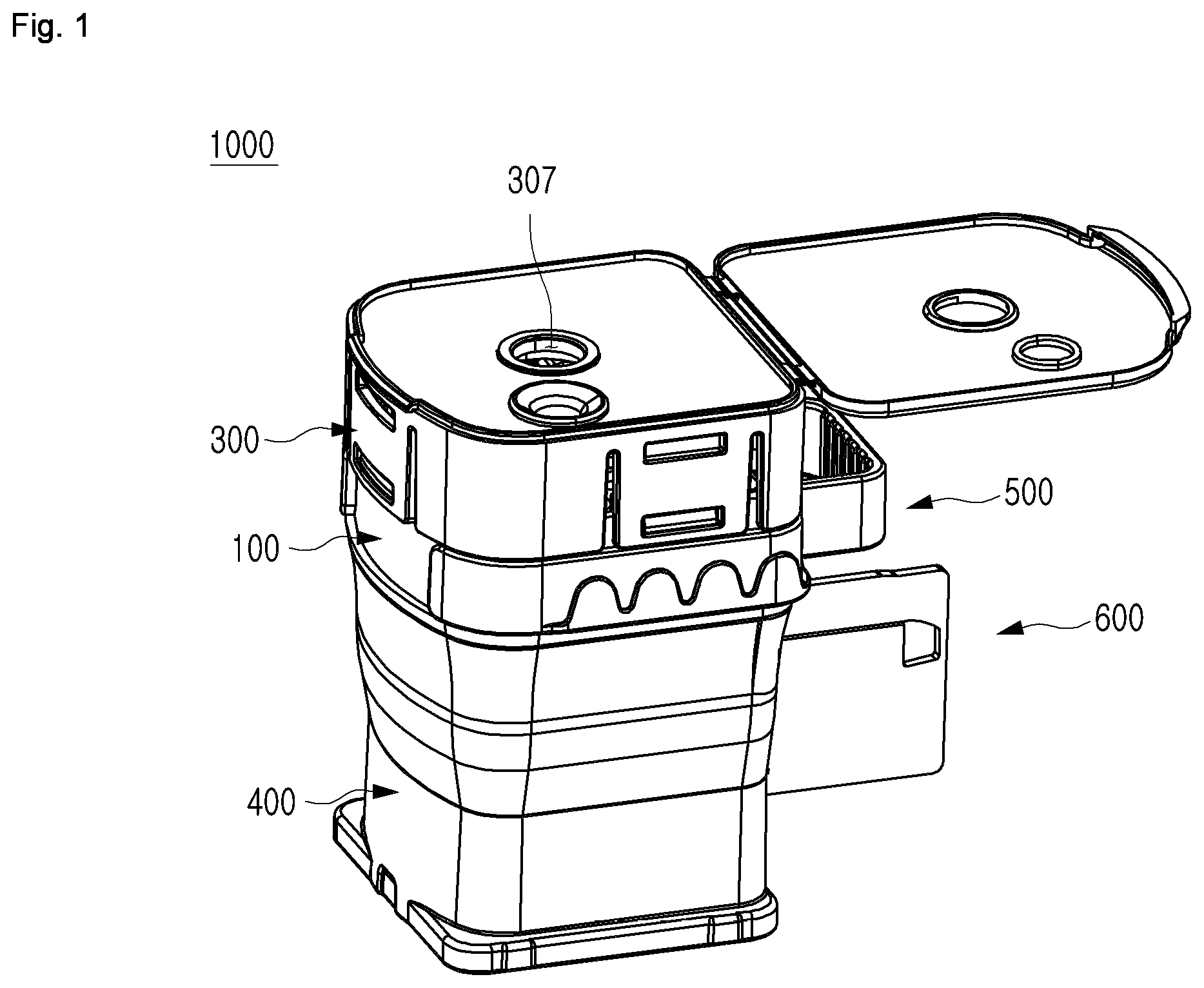 Patent US12303885 Figure 1 – Genome extraction device including safety clip combined with inner chamber