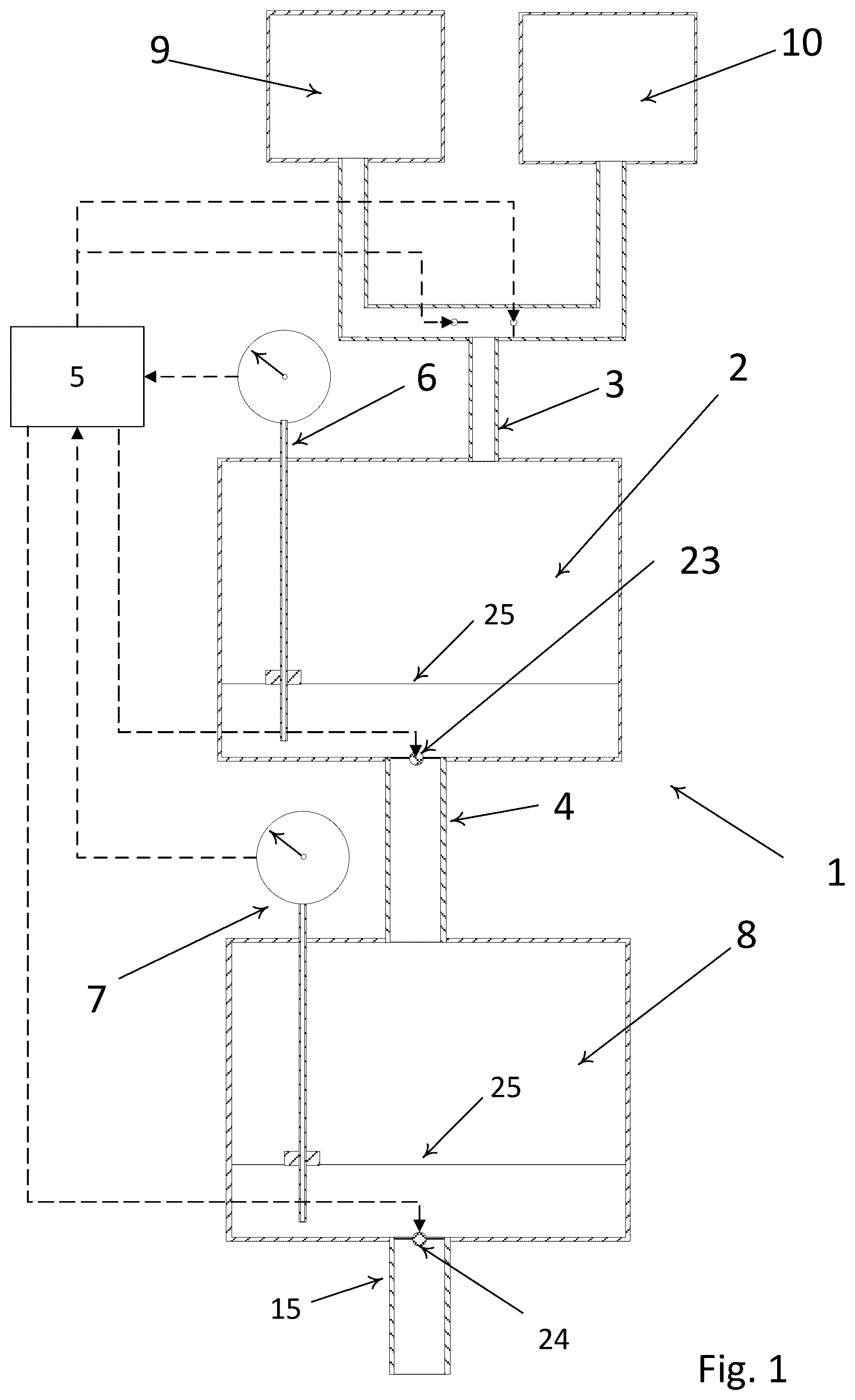 Patent US12303893 Figure 1 – Method and apparatus for controlled production of a fluid reaction product