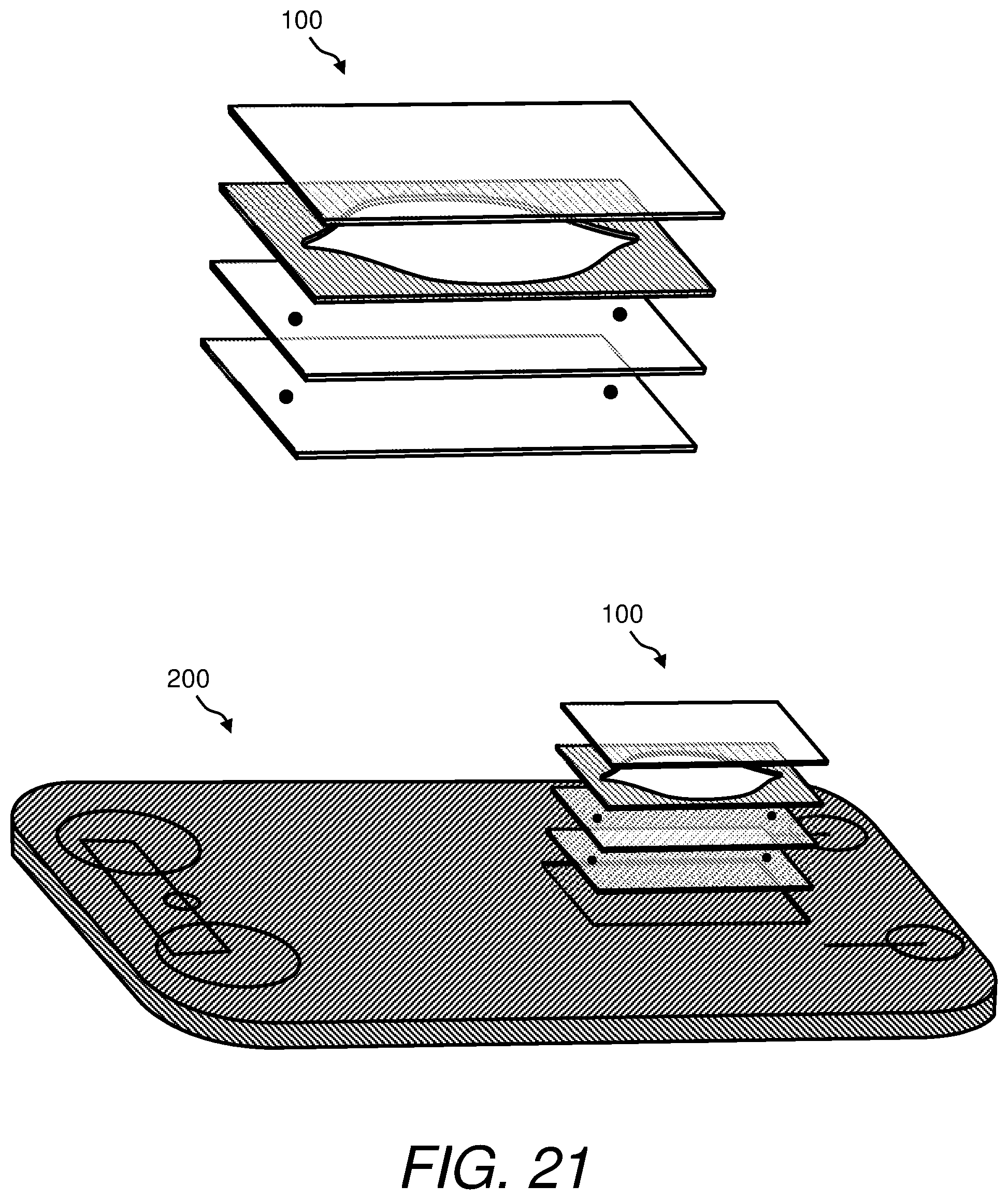 Patent US12303895 Figure 17 – Modular active surface devices for microfluidic systems and methods of making same