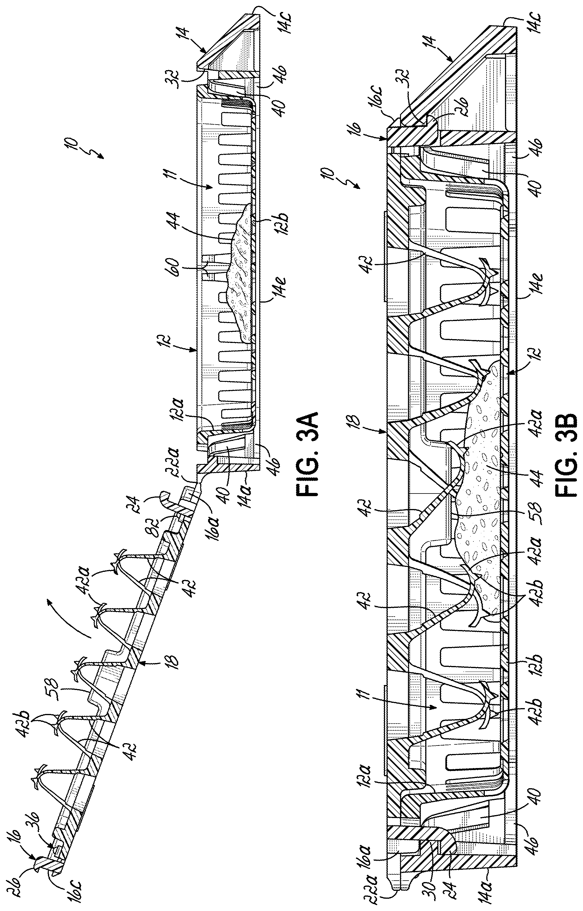 Patent US12303904 Figure 4 – Sectionable cassette and embedding frame with connectors, and methods for preparing biopsy tissue samples