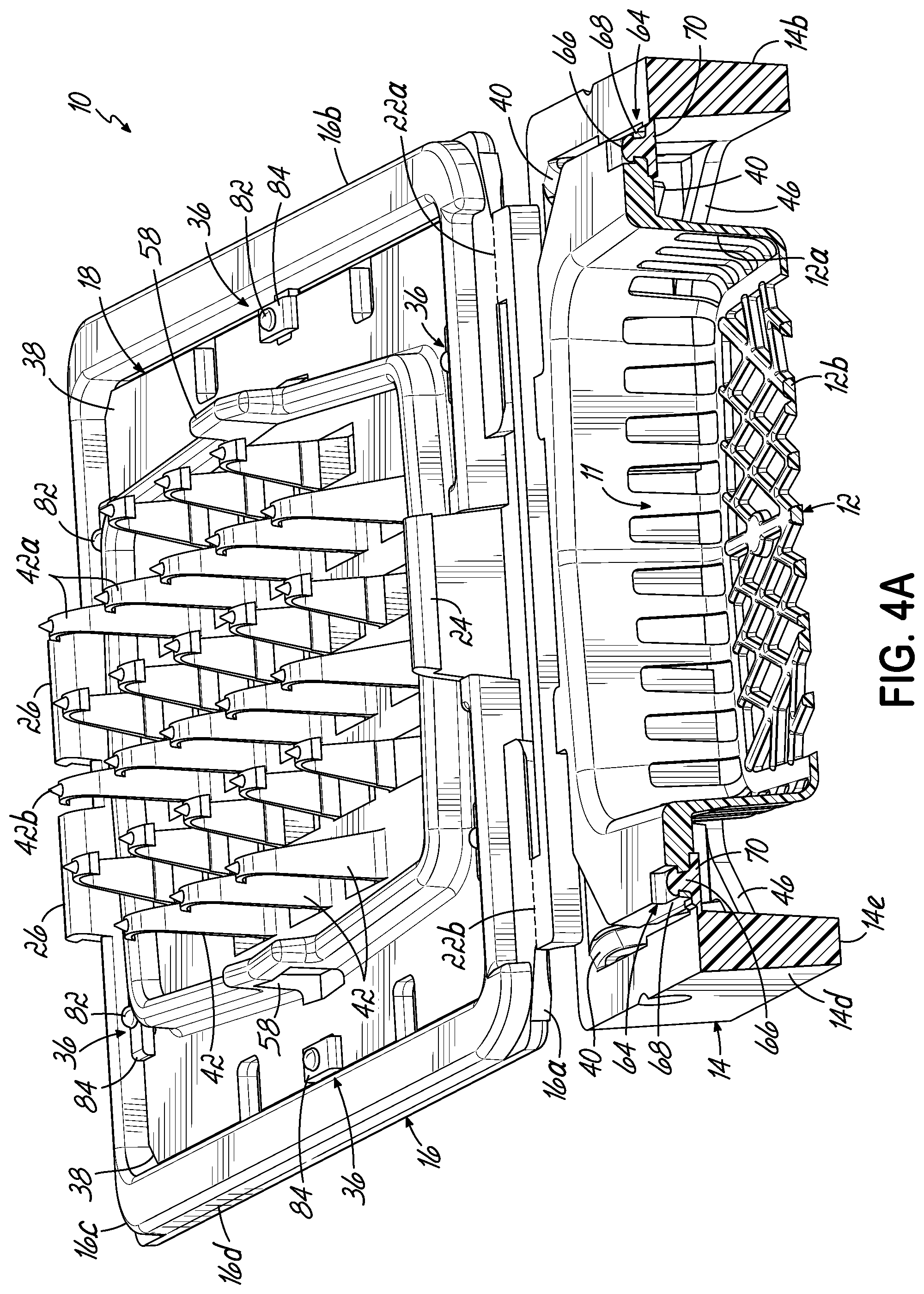 Patent US12303904 Figure 7 – Sectionable cassette and embedding frame with connectors, and methods for preparing biopsy tissue samples