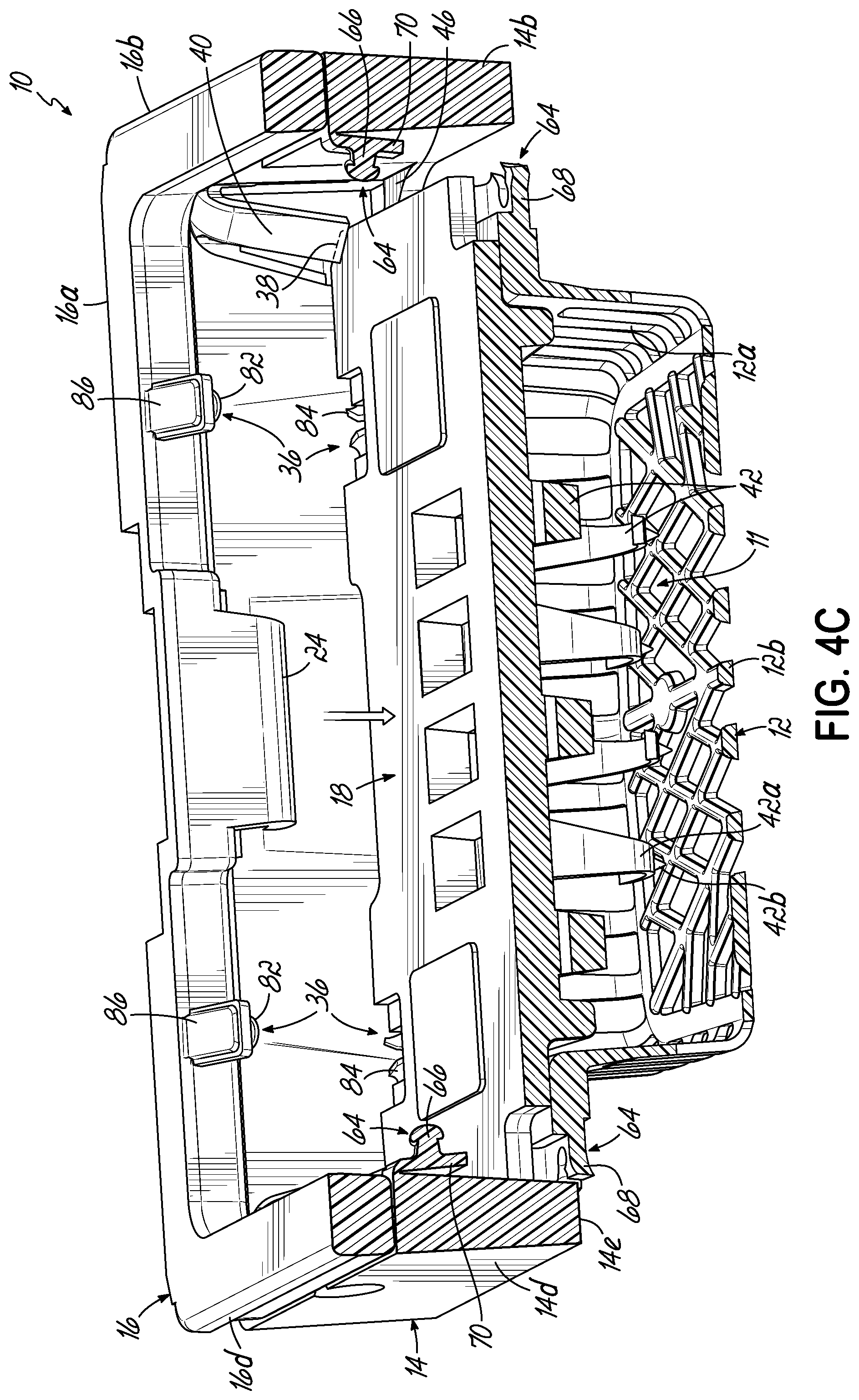 Patent US12303904 Figure 9 – Sectionable cassette and embedding frame with connectors, and methods for preparing biopsy tissue samples