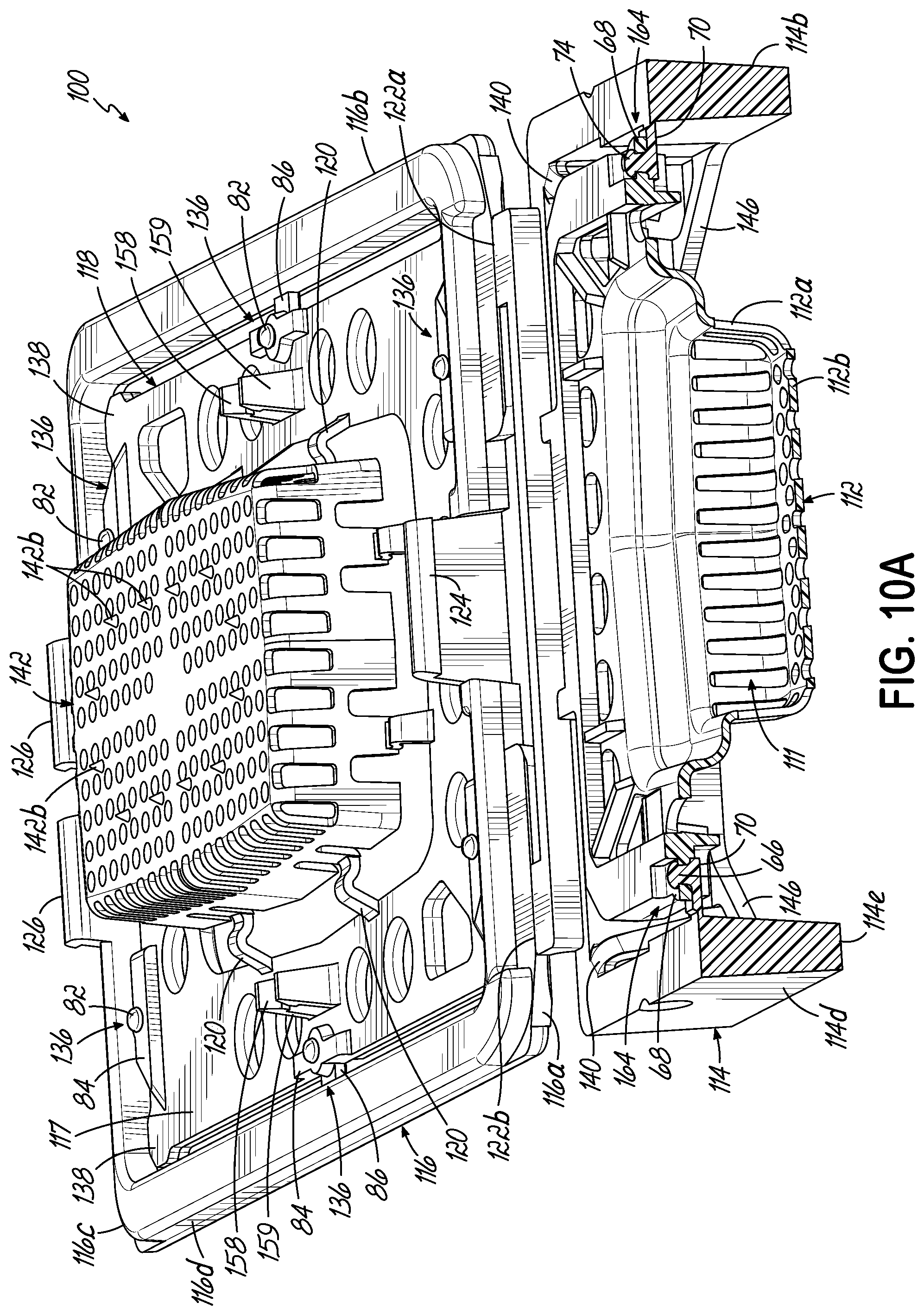 Patent US12303904 Figure 18 – Sectionable cassette and embedding frame with connectors, and methods for preparing biopsy tissue samples