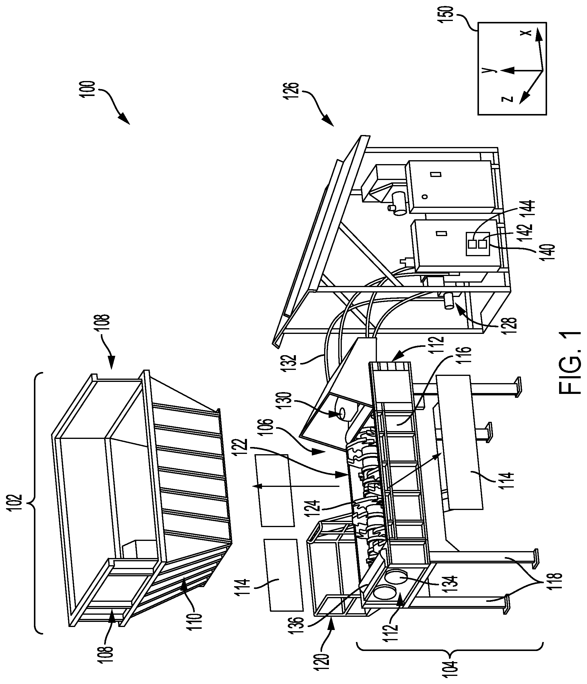 Patent US12303907 Figure 1 – Modular industrial reducing machine and method for disassembling an industrial reducing machine