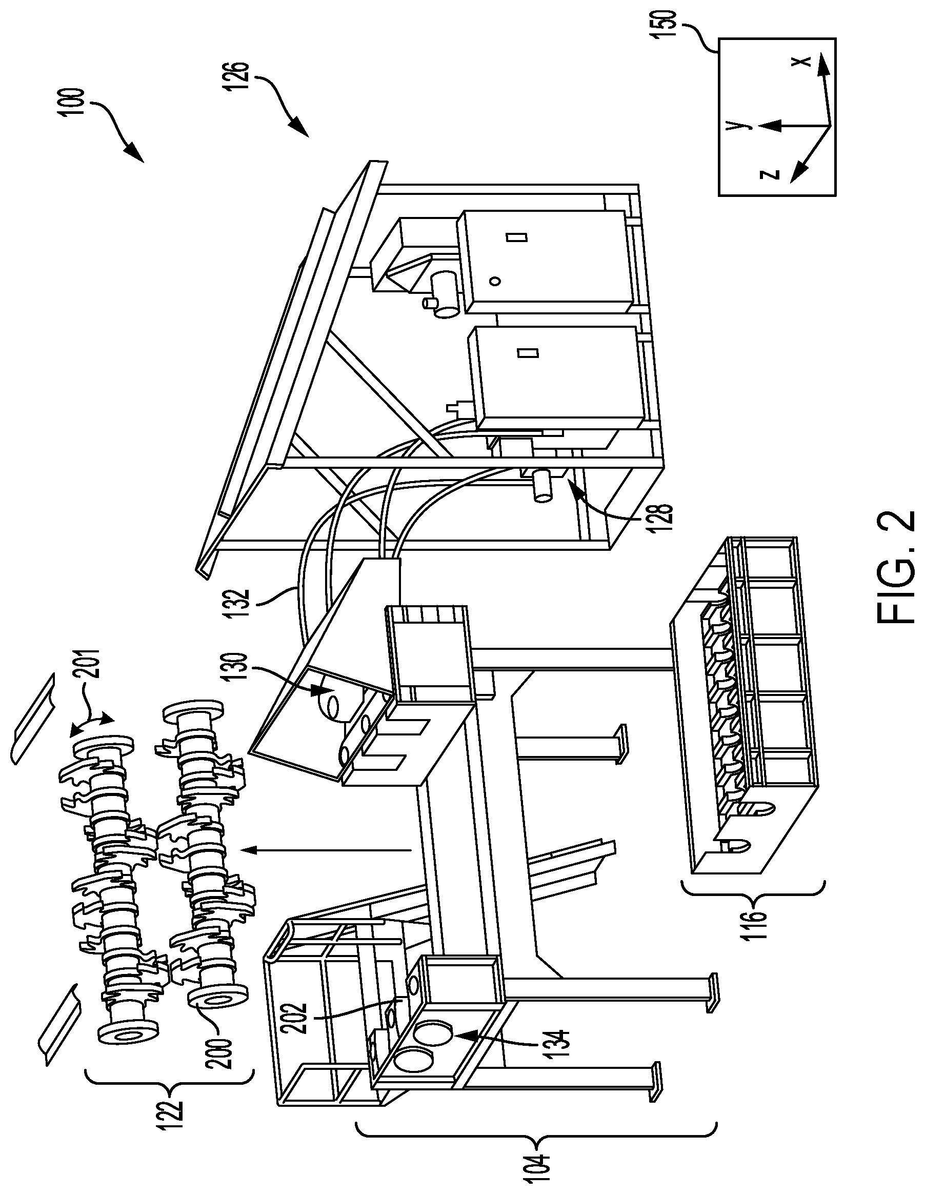 Patent US12303907 Figure 2 – Modular industrial reducing machine and method for disassembling an industrial reducing machine