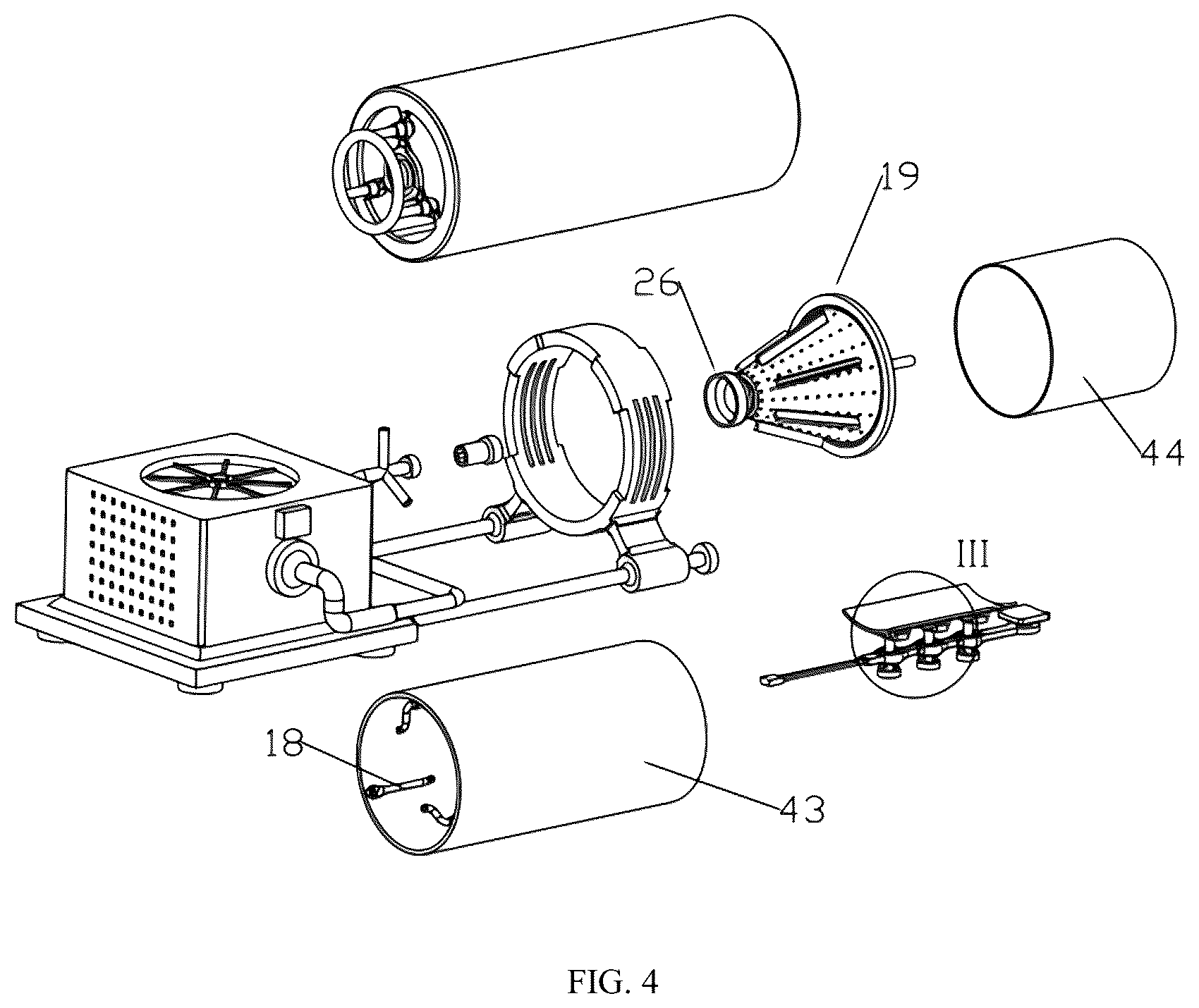 Patent US12303908 Figure 4 – Grinding and crushing machine for magnesium powder production