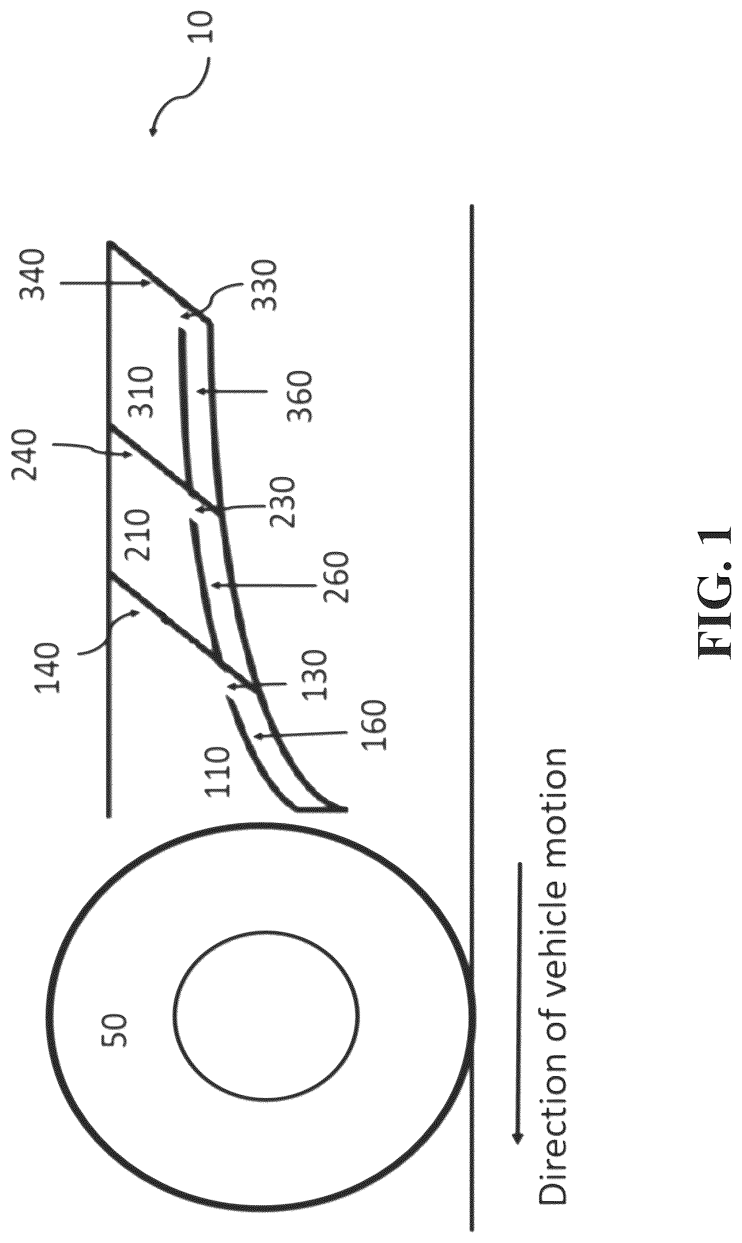 Patent US12303914 Figure 1 – Tire particulate collection system