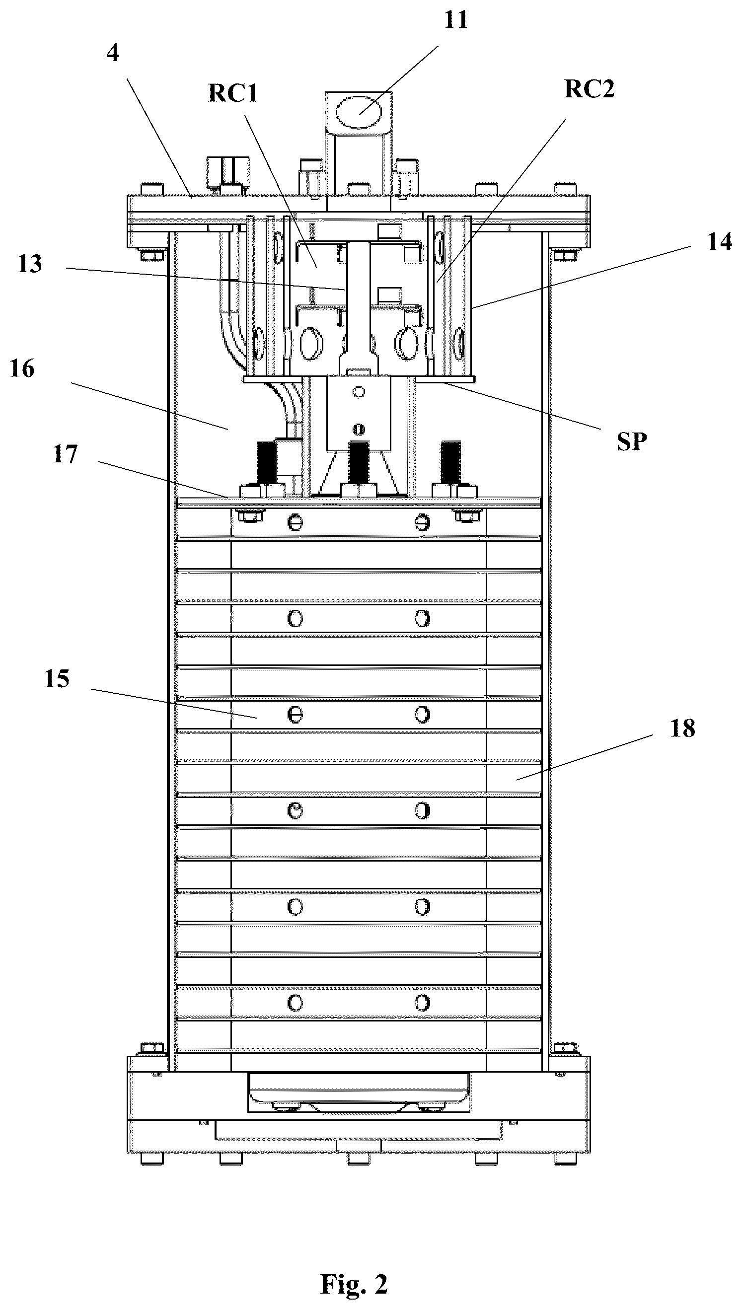 Patent US12303917 Figure 2 – Substance separator system driven by a submersible actuator