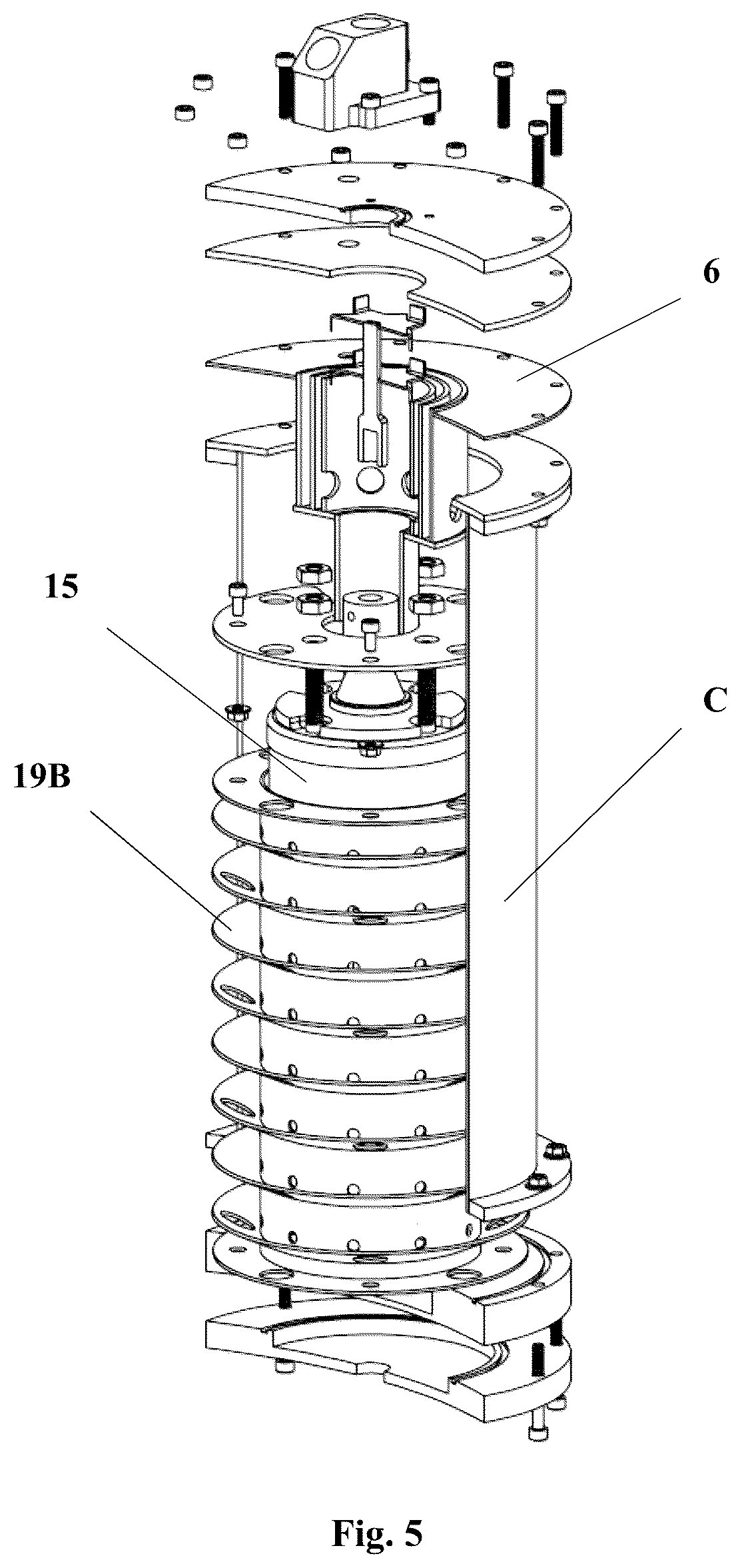 Patent US12303917 Figure 5 – Substance separator system driven by a submersible actuator