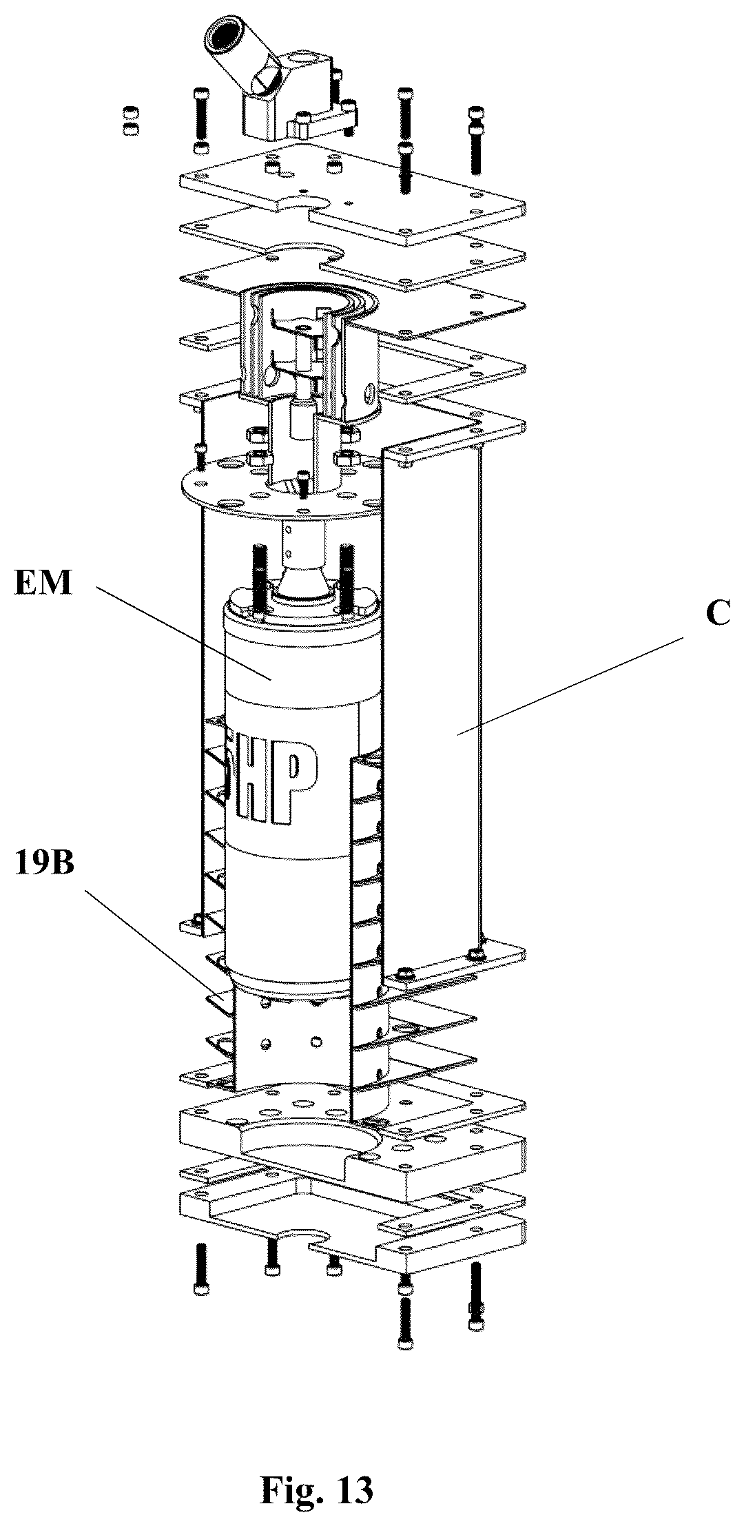 Patent US12303917 Figure 13 – Substance separator system driven by a submersible actuator