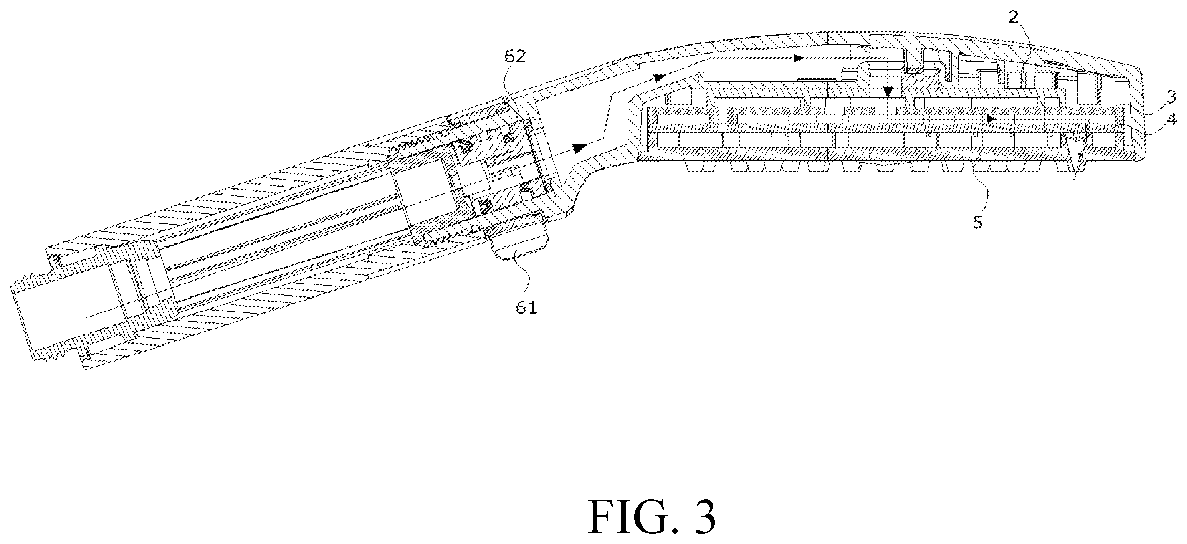 Patent US12303919 Figure 3 – Water outlet structure allowing a nozzle to generate different spray patterns and water outlet device using the same