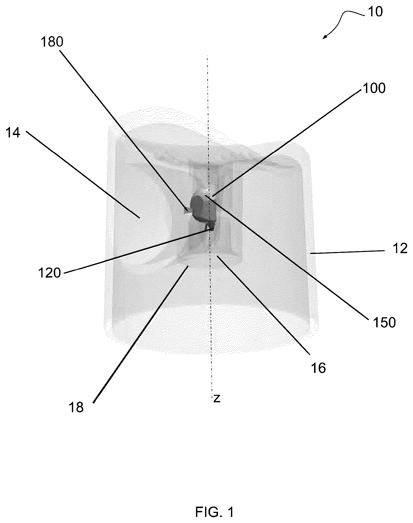 Patent US12303921 — Mechanical breakup actuator with disruptive vortex chamber — Figure 1