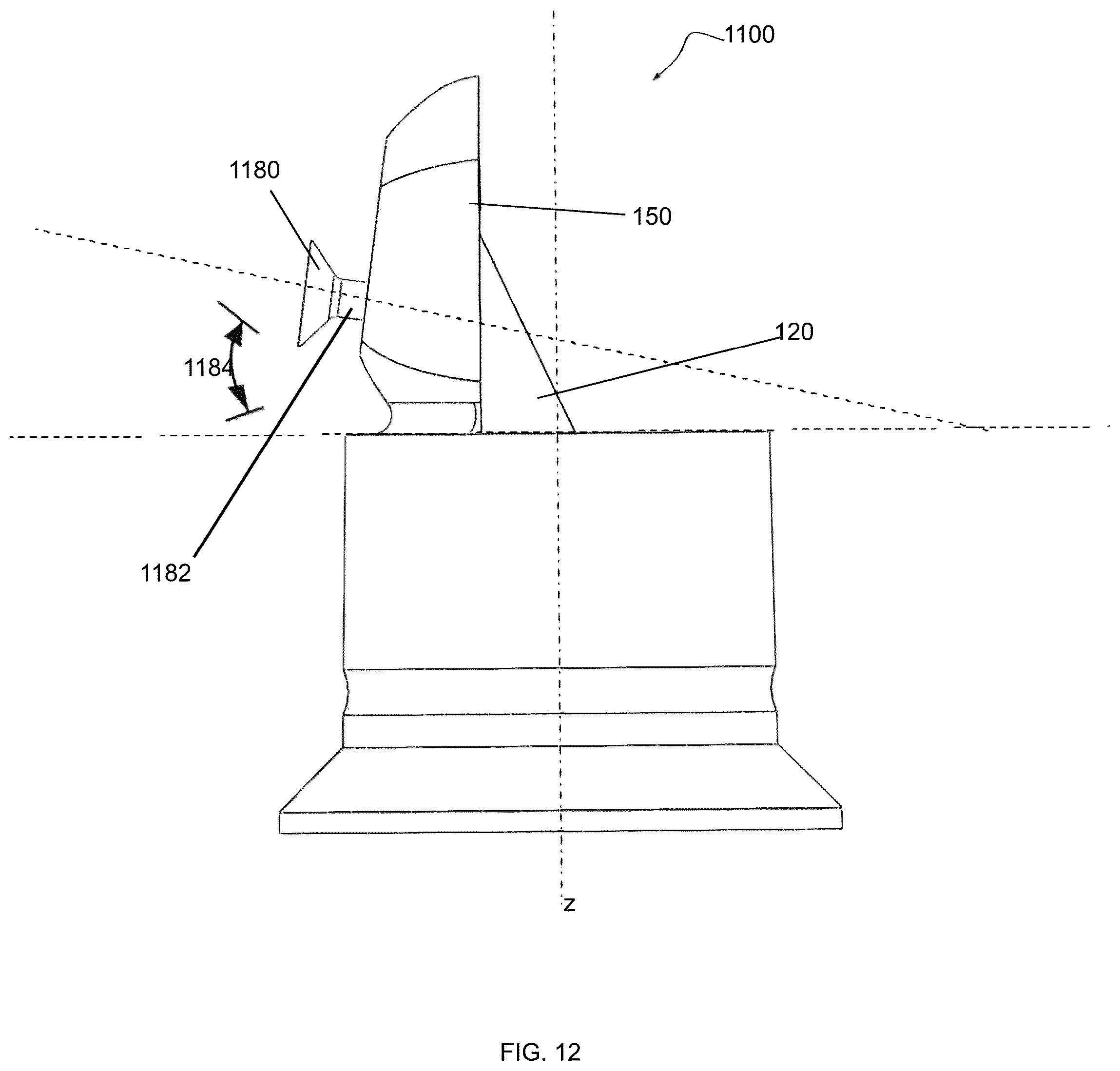 Patent US12303921 Figure 12 – Mechanical breakup actuator with disruptive vortex chamber