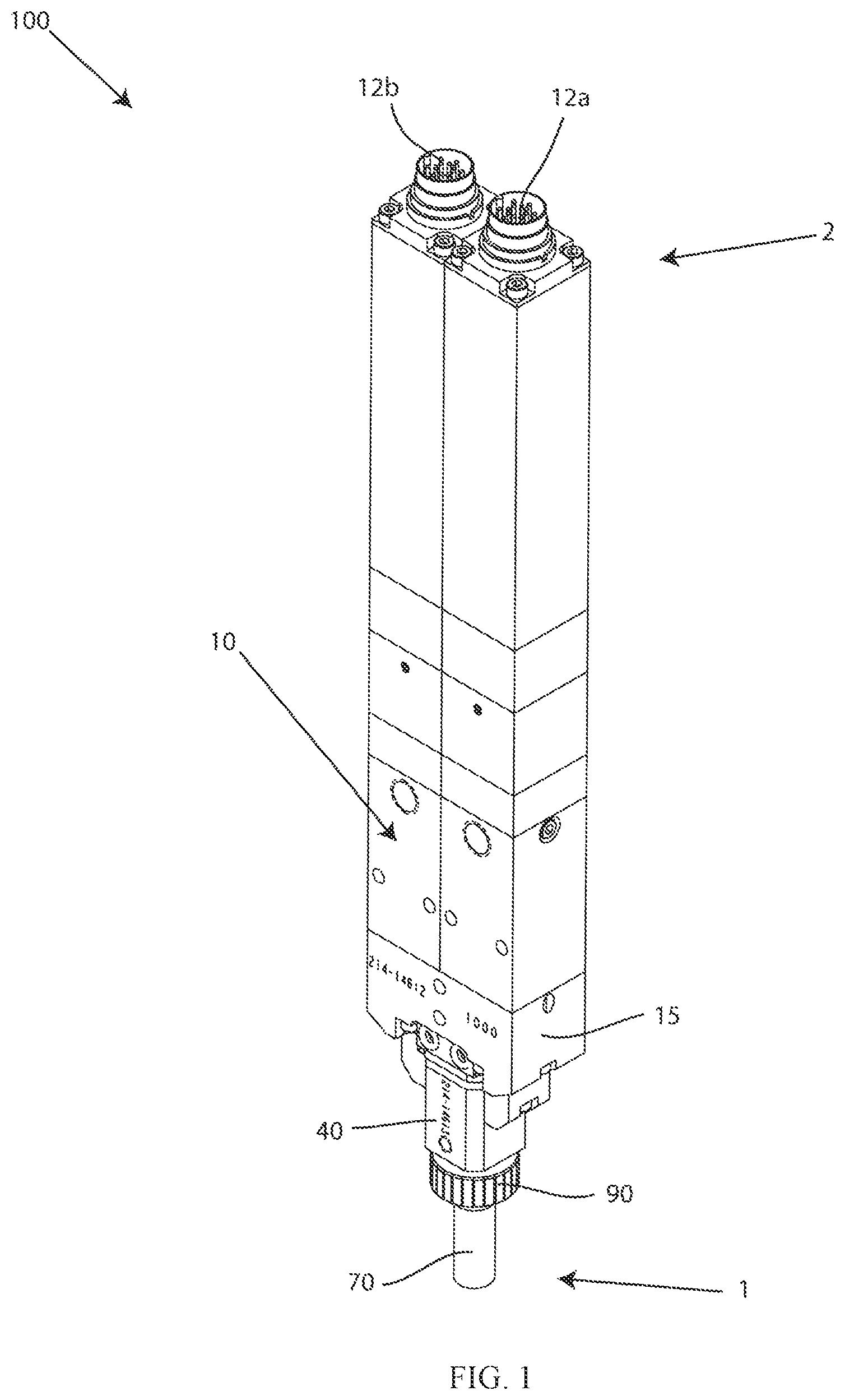 Patent US12303922 Figure 1 – Mixing valve assembly having an atomizing spray tip