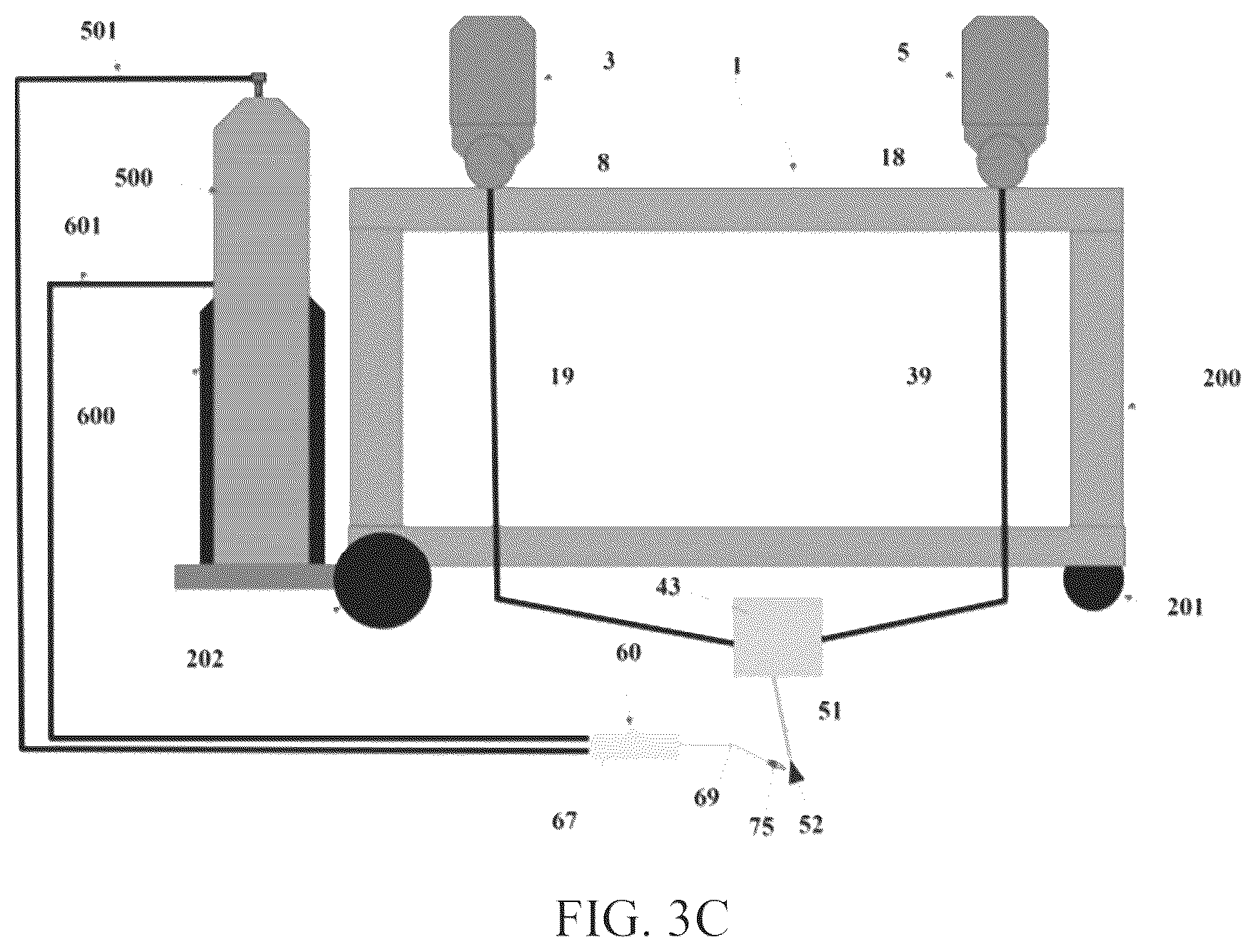 Patent US12303926 Figure 6 – Multi-component electro-mechanical flame spray deposition system