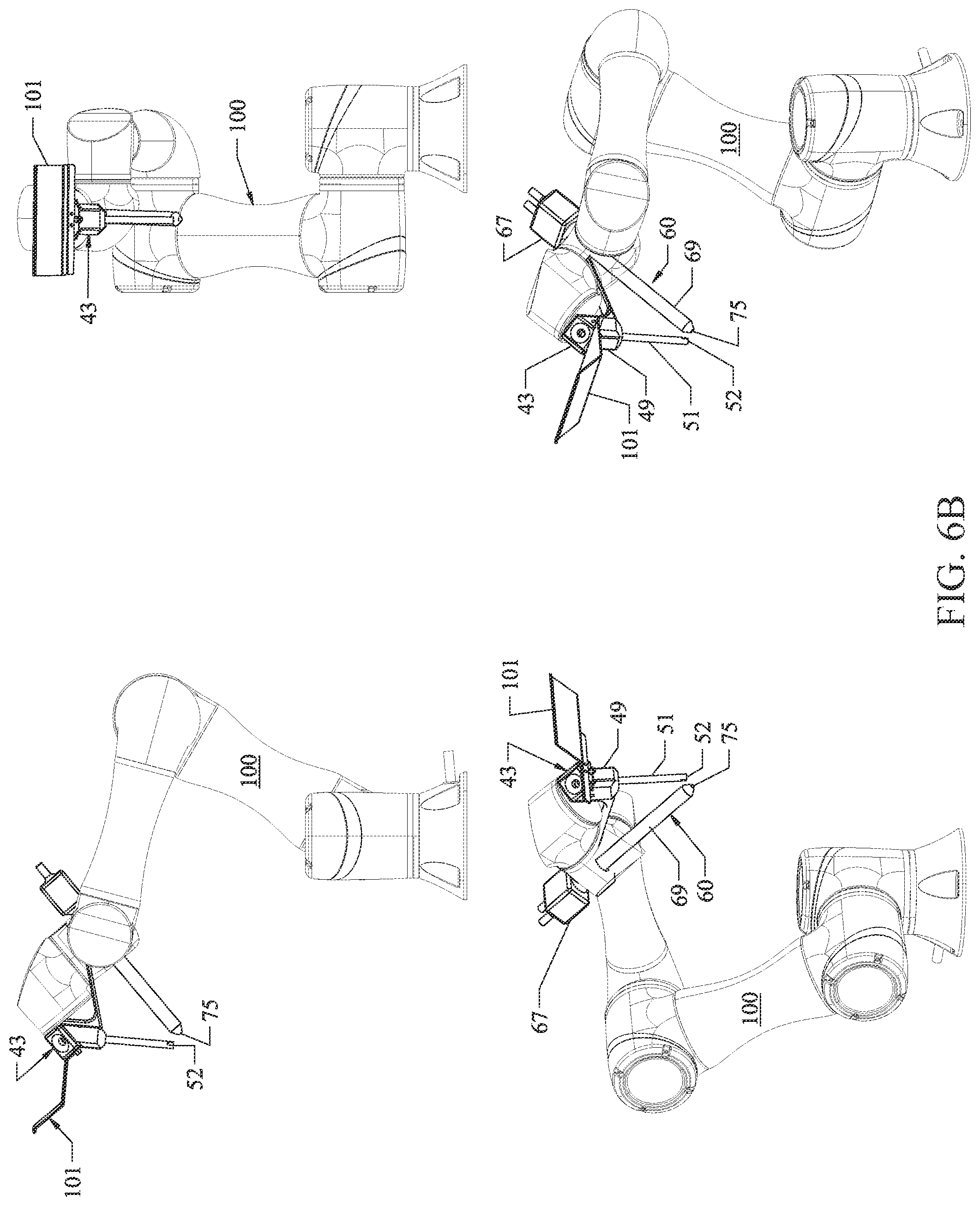 Patent US12303926 Figure 10 – Multi-component electro-mechanical flame spray deposition system