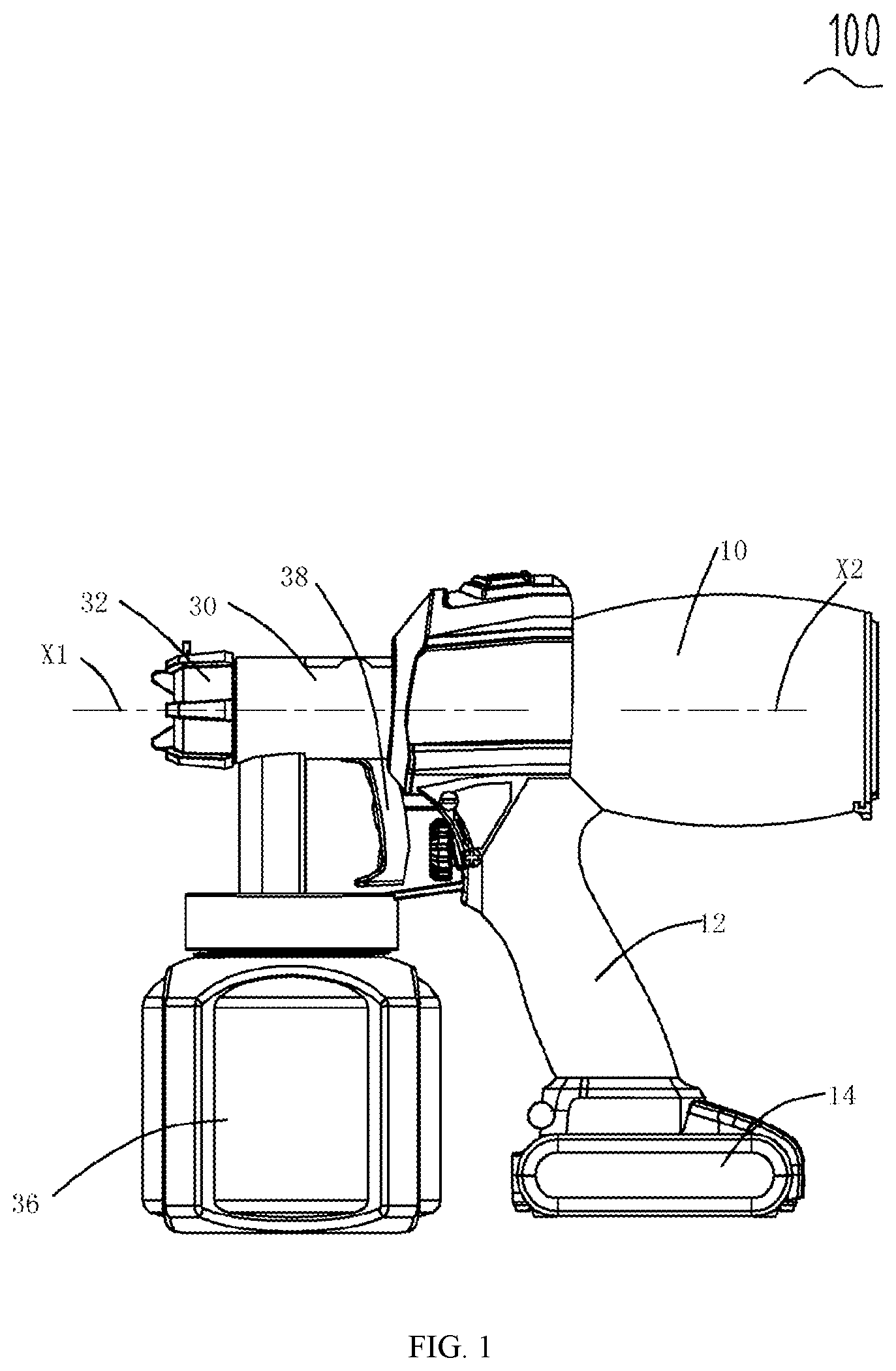 Patent US12303927 Figure 1 – Spray gun