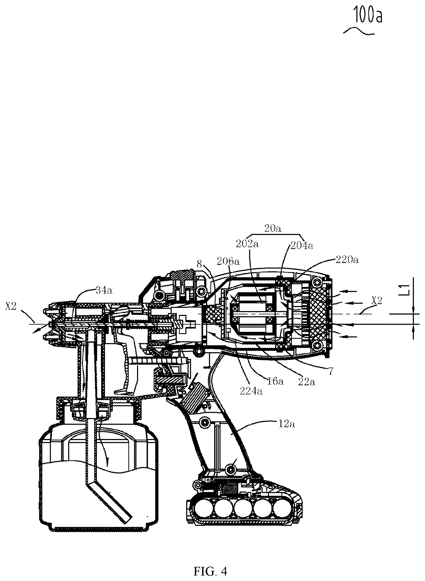 Patent US12303927 Figure 4 – Spray gun
