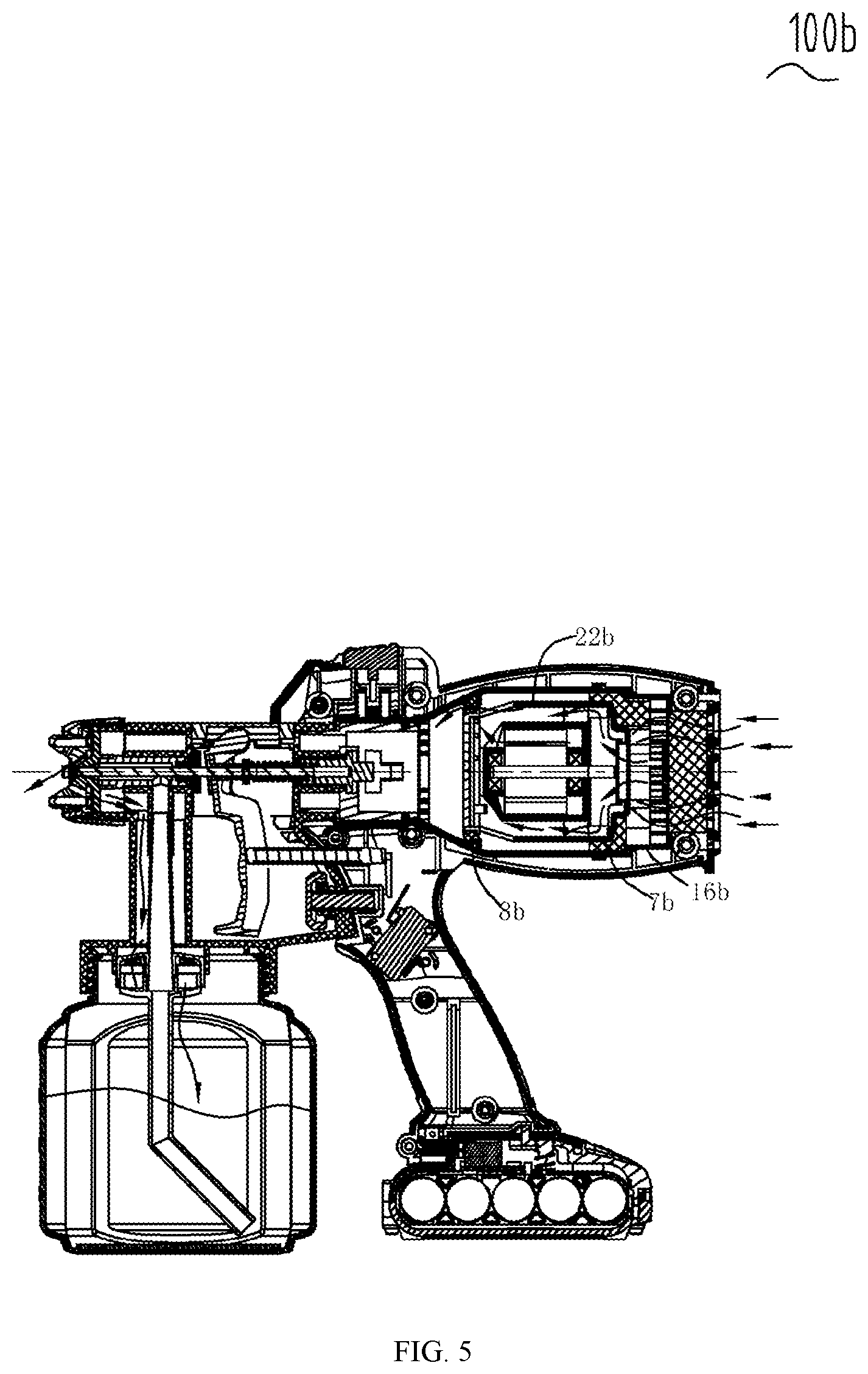 Patent US12303927 Figure 5 – Spray gun