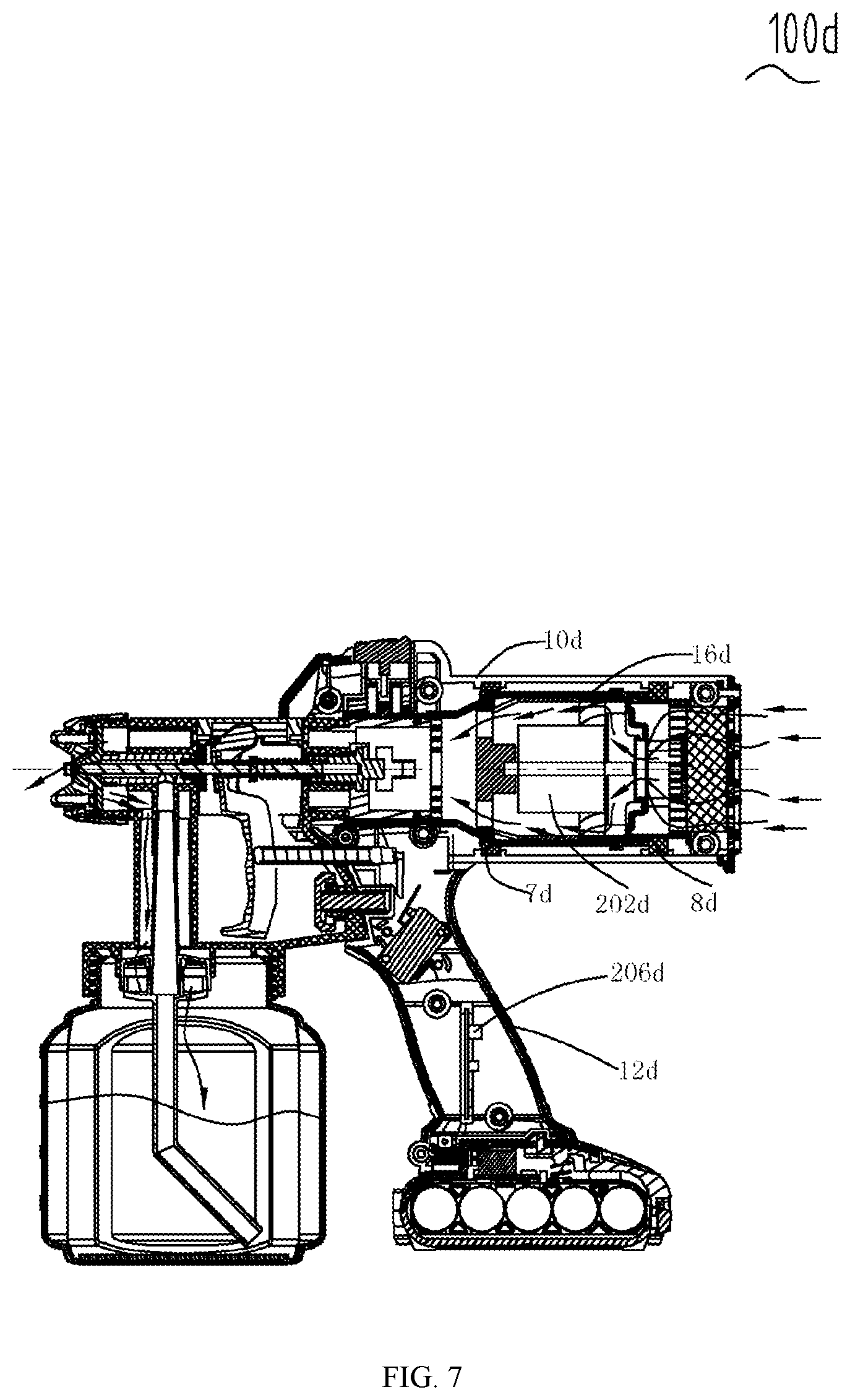 Patent US12303927 Figure 7 – Spray gun