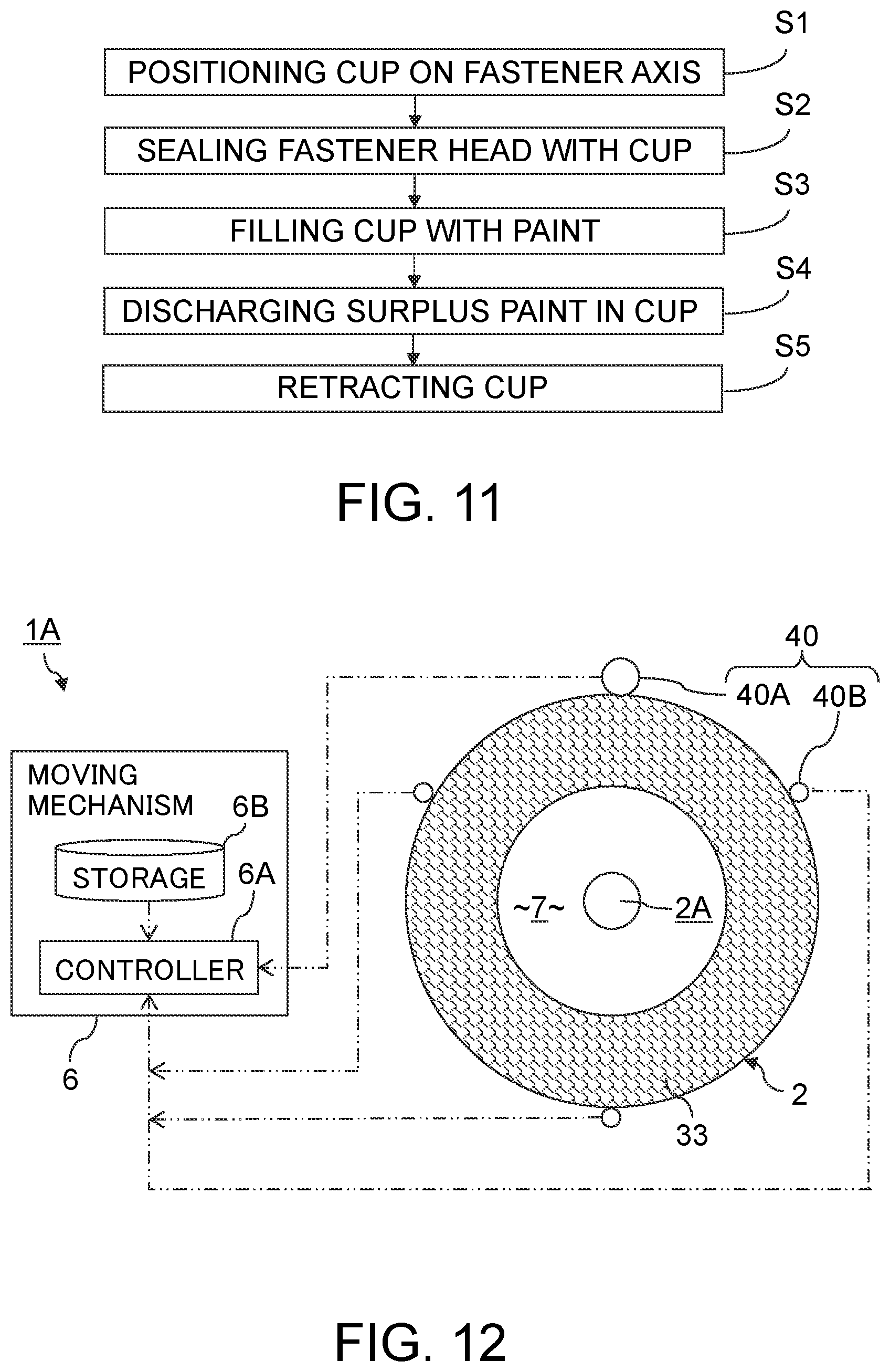 Patent US12303931 Figure 6 – Fastener painting system and method of painting fastener