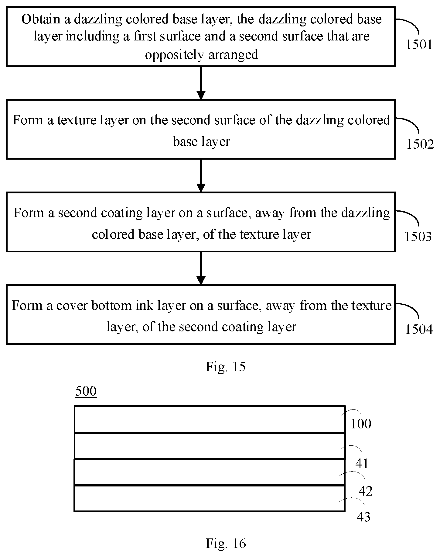 Patent US12303938 Figure 6 – Dazzling colored base layer, decorative film and housing, processing methods therefor and electronic device