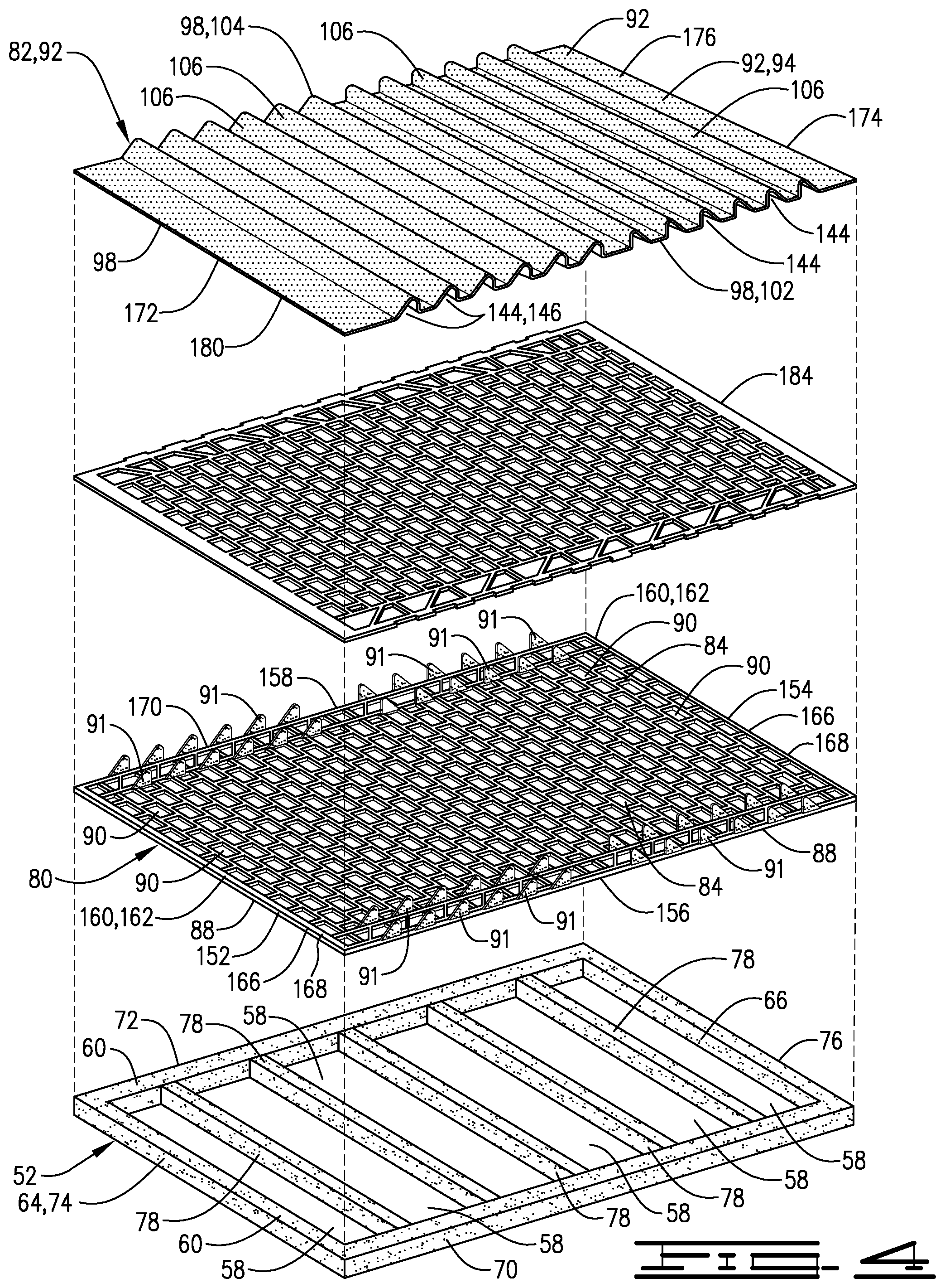 Patent US12303941 Figure 4 – Undulating shaker screen assembly