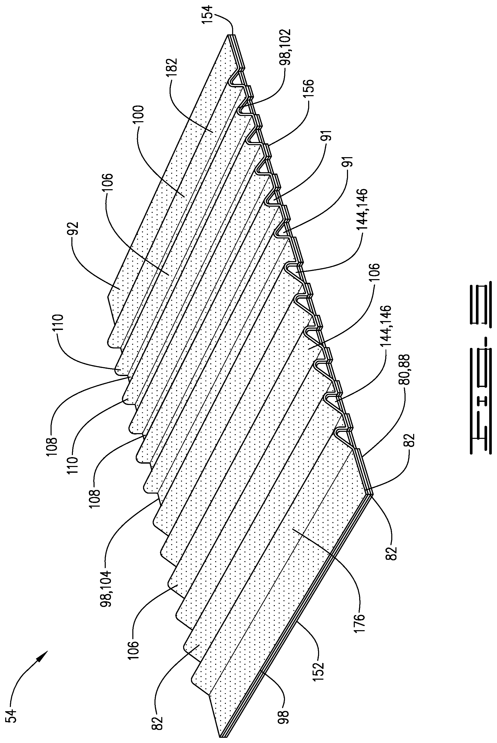 Patent US12303941 Figure 5 – Undulating shaker screen assembly
