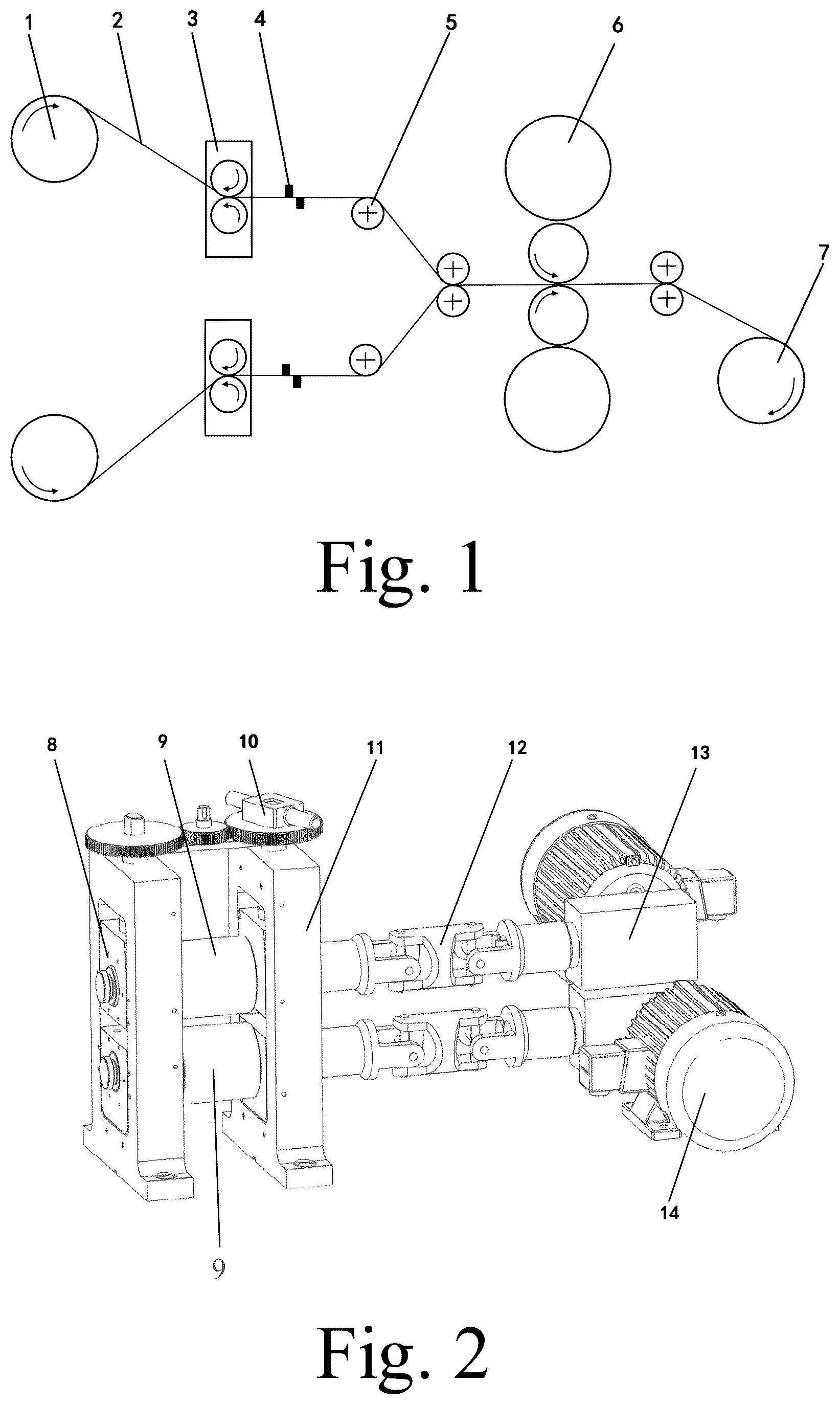 Patent US12303955 Figure 1 – Method for differential temperature rolling of composite strips based on actions of friction roller and device thereof