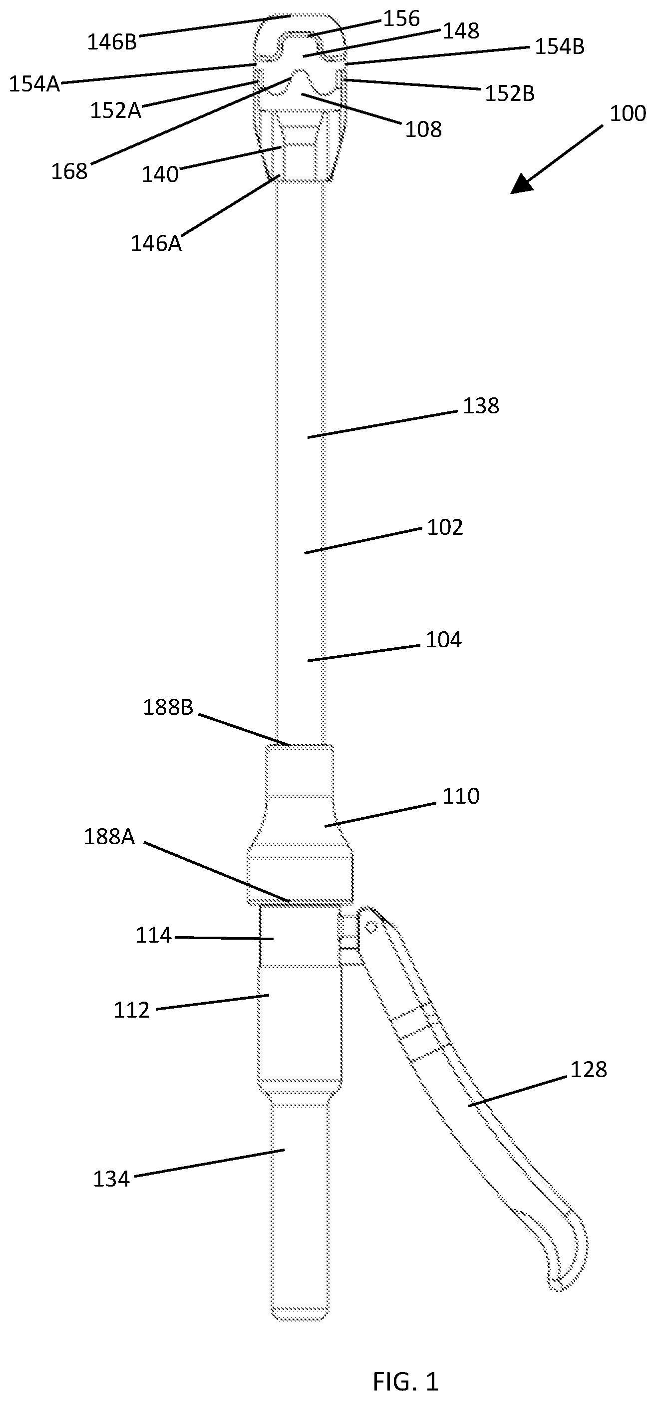 Patent US12303963 Figure 1 – Automotive bending tool and method of repairing automobile turbocharger system without removing or disassembling components of the turbocharger