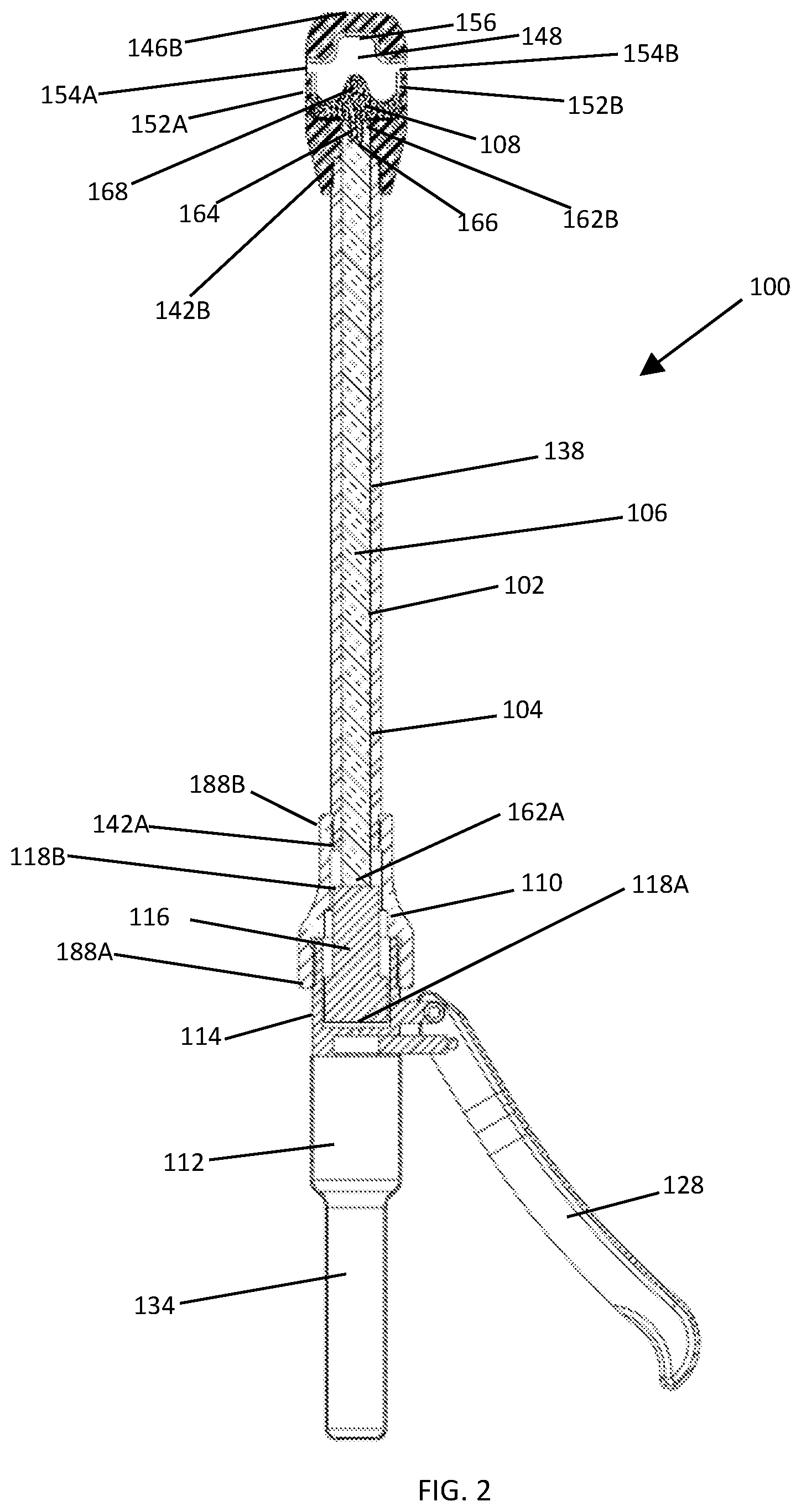 Patent US12303963 Figure 2 – Automotive bending tool and method of repairing automobile turbocharger system without removing or disassembling components of the turbocharger