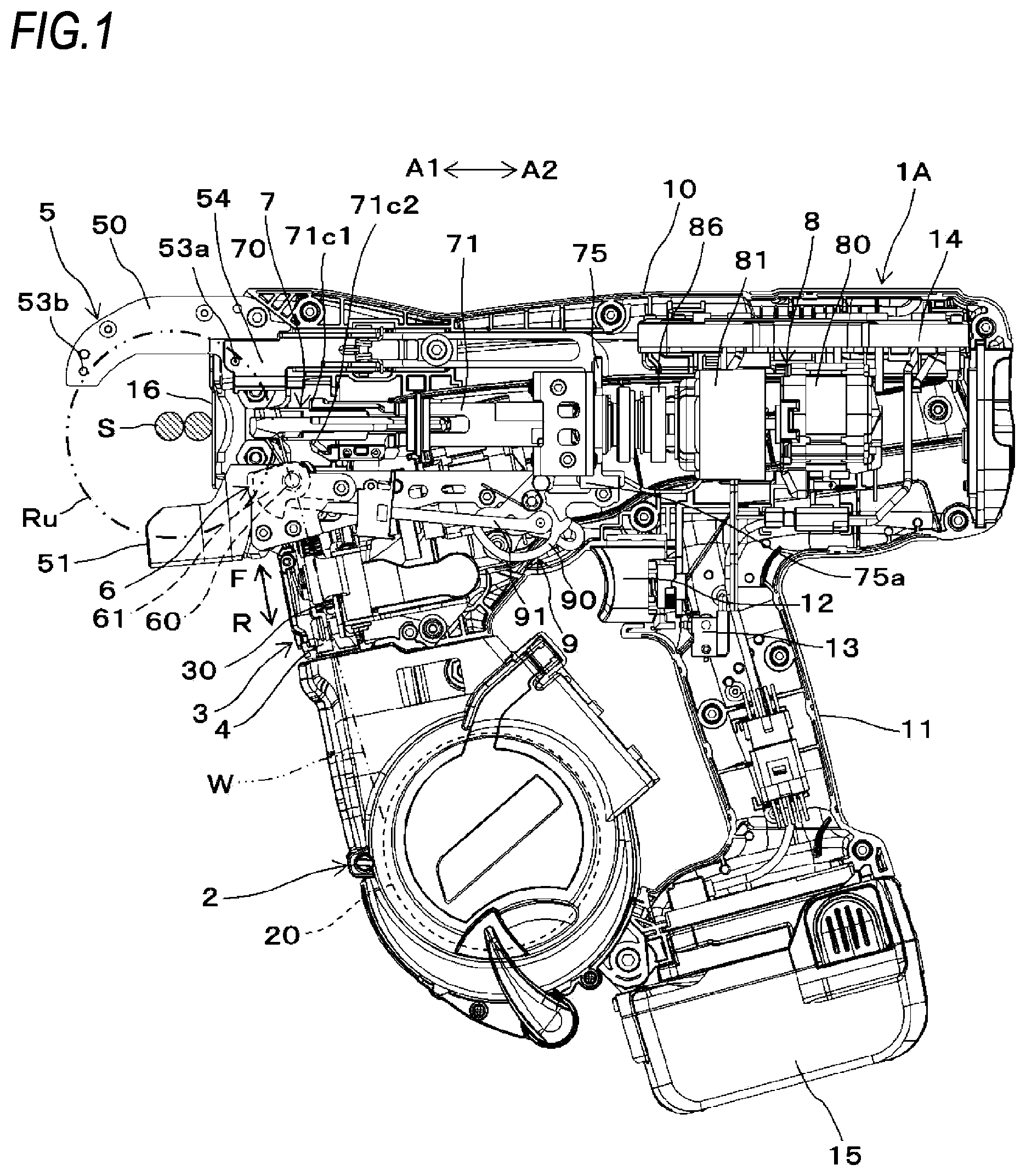 Patent US12303964 Figure 1 – Binding machine