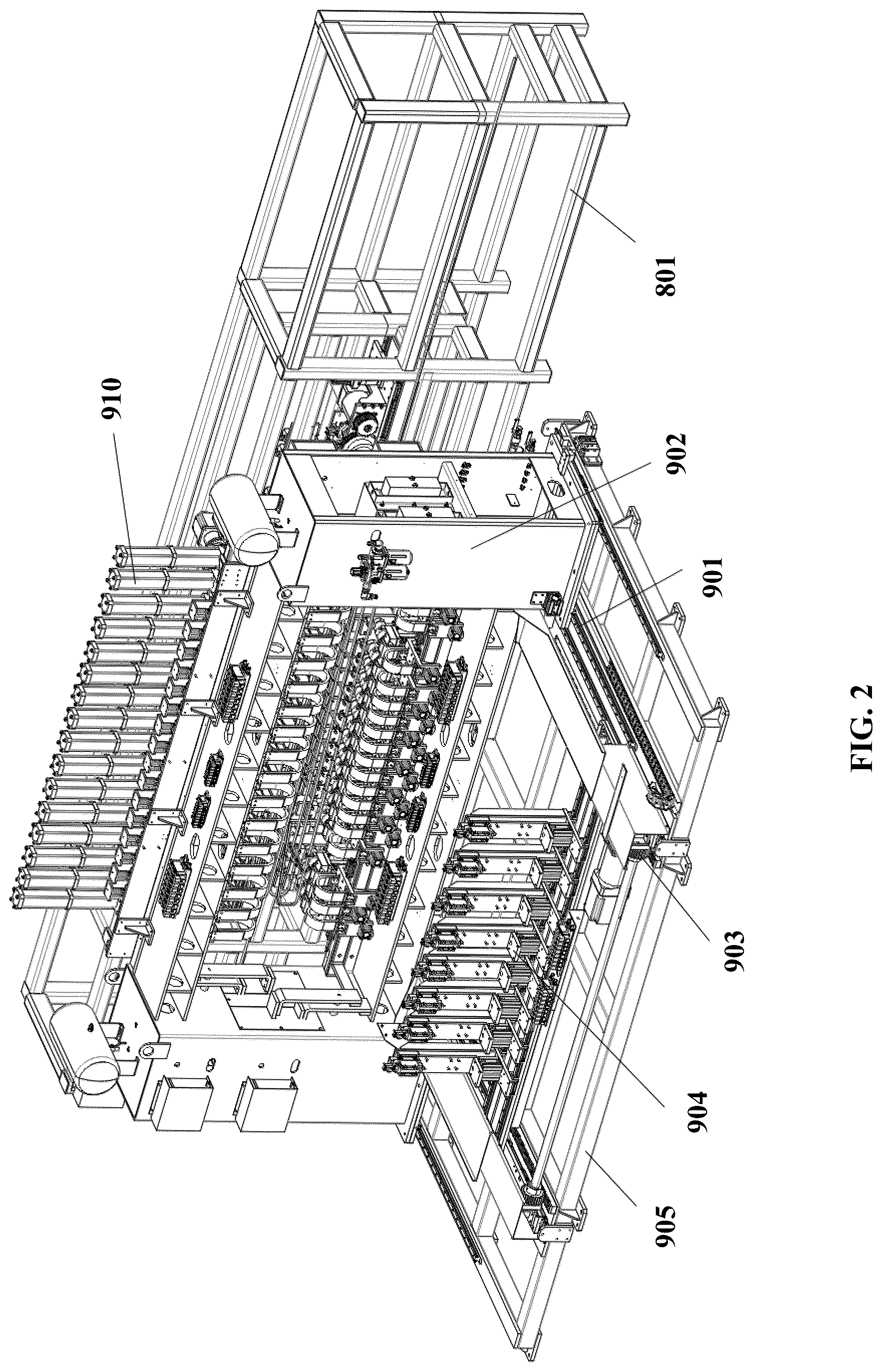 Patent US12303966 Figure 2 – Molding machines for flexible production of rebars of bottom, web, and top plates of precast small box girders and methods for using thereof