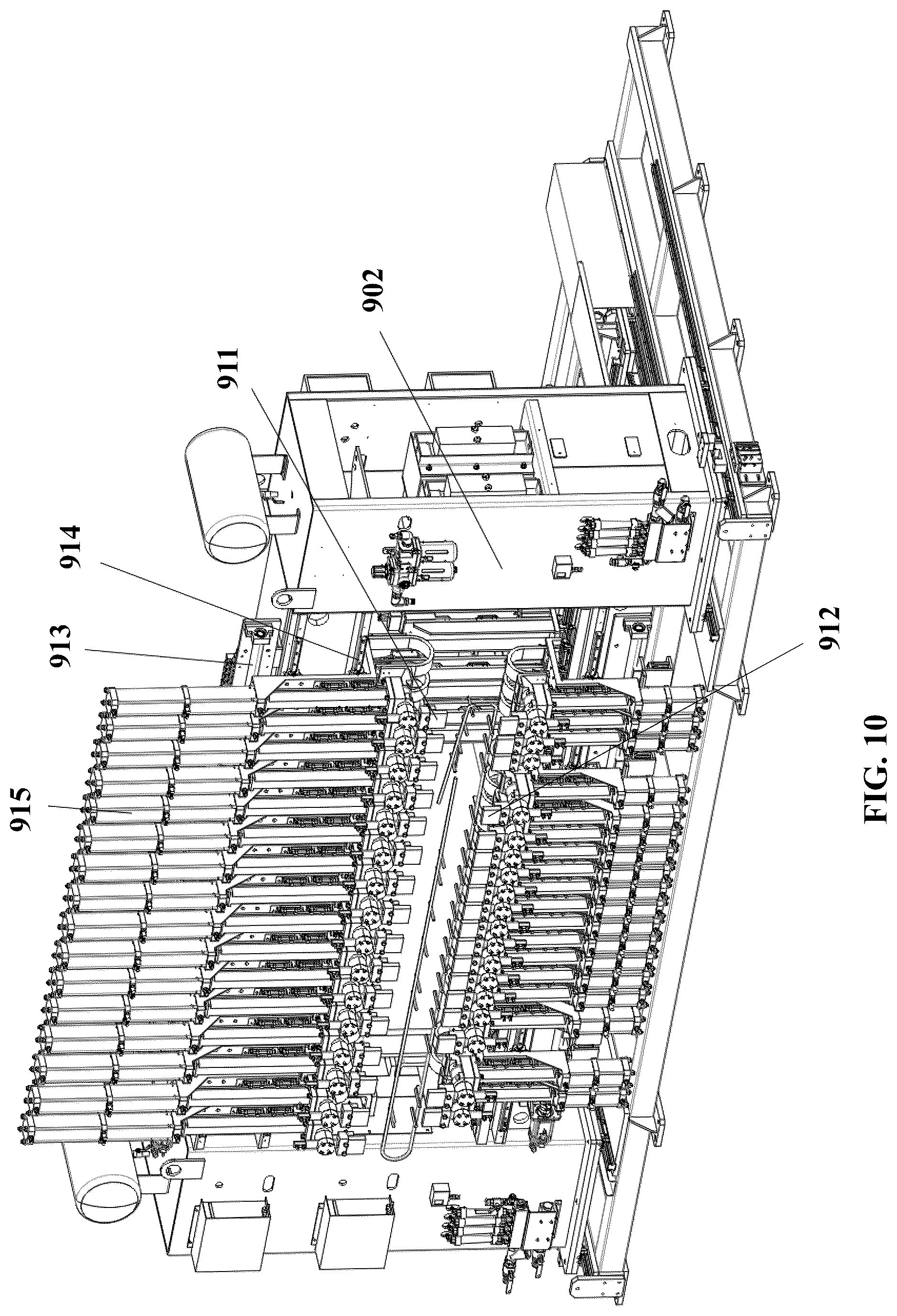 Patent US12303966 Figure 10 – Molding machines for flexible production of rebars of bottom, web, and top plates of precast small box girders and methods for using thereof