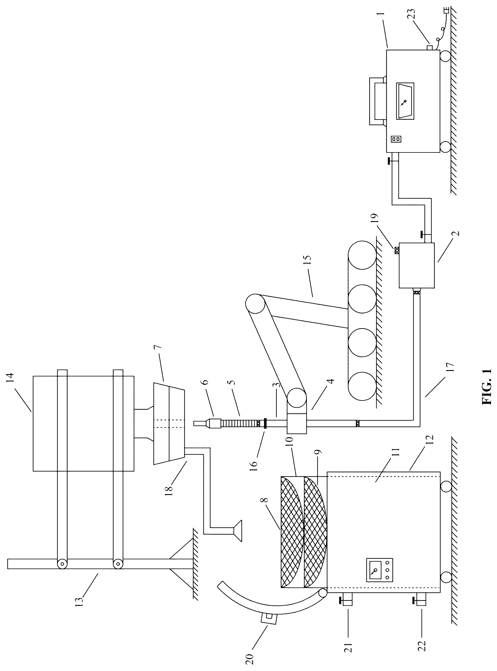 Patent US12303971 — Device and process for hot air jet dewaxing and reclaiming wax composition from pattern for casting shell making — Figure 1