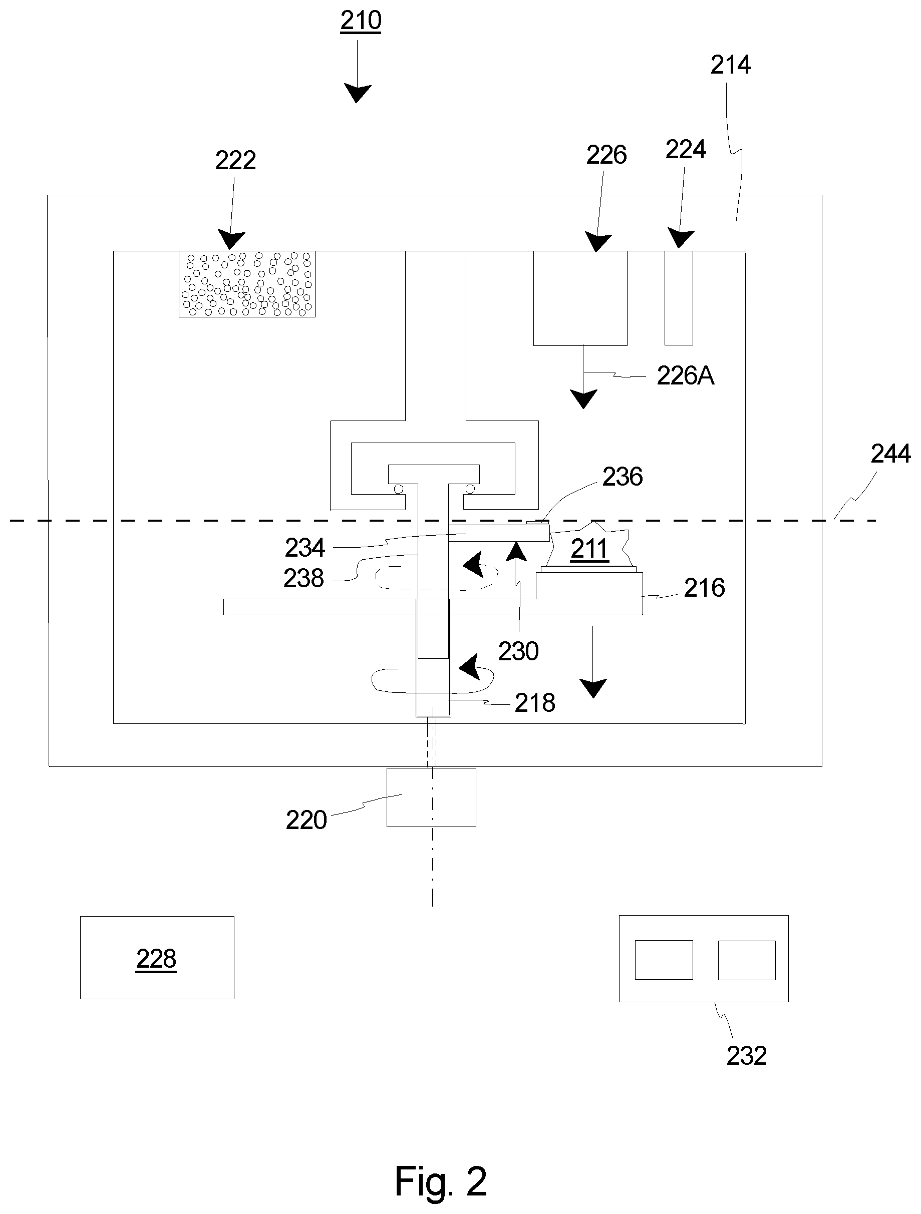Patent US12303975 Figure 2 – Analyzer system for aligning and focusing an energy beam in a three-dimensional printer
