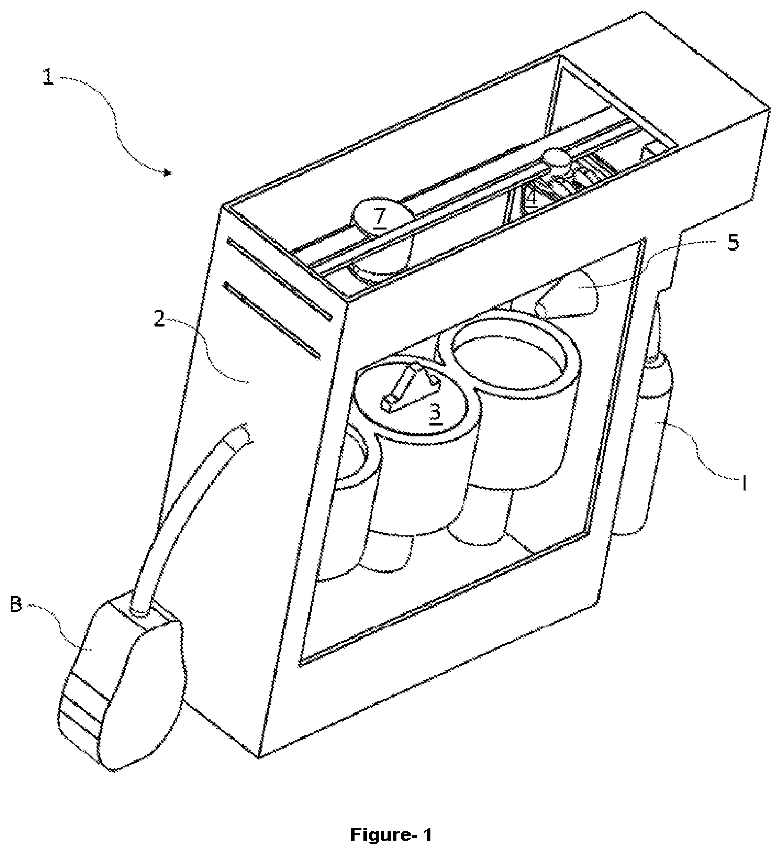 Patent US12303976 Figure 1 – Additive manufacturing device