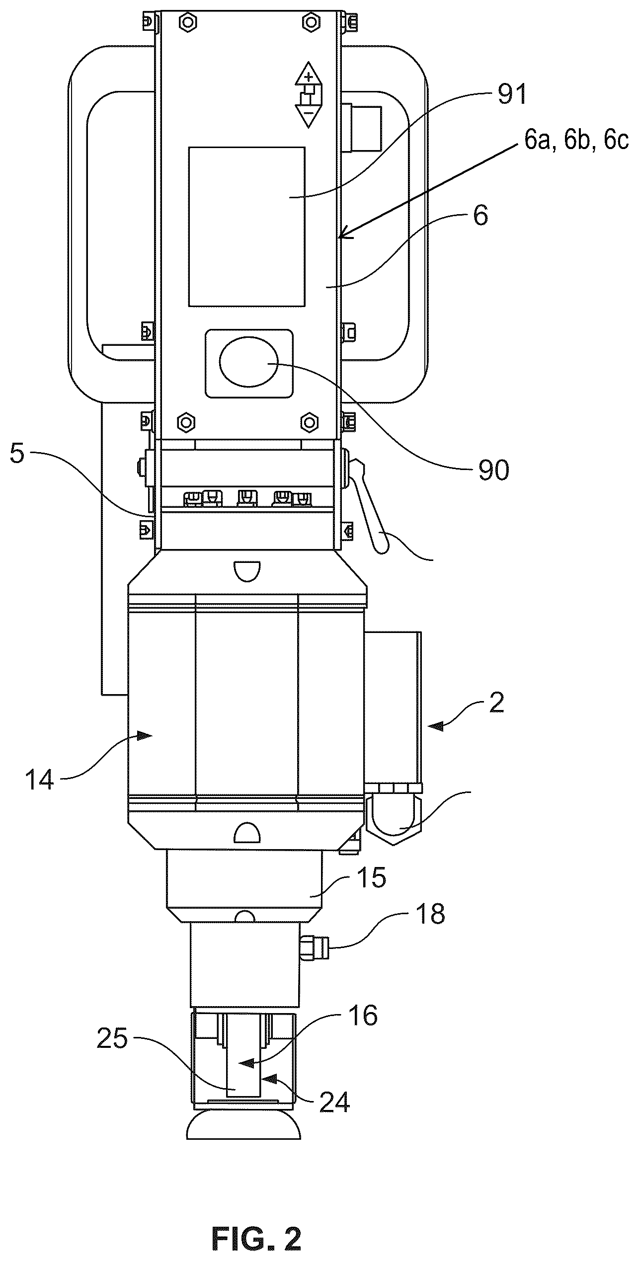 Patent US12303983 Figure 2 – Control system for grinding apparatus