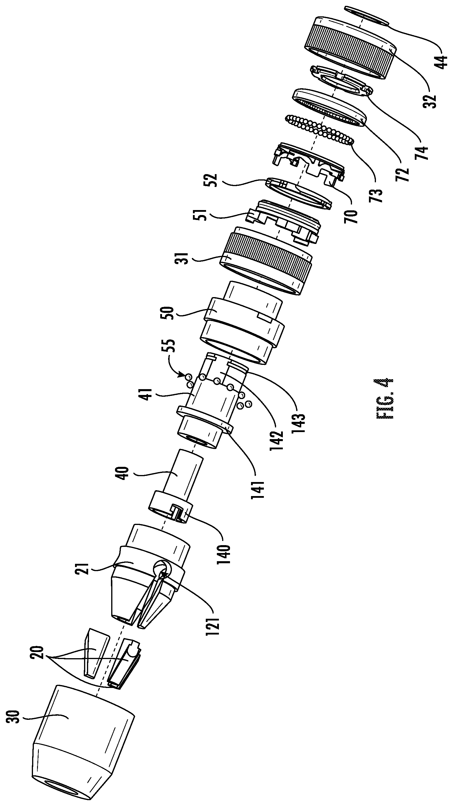 Patent US12303984 Figure 4 – Chuck with lock sleeve